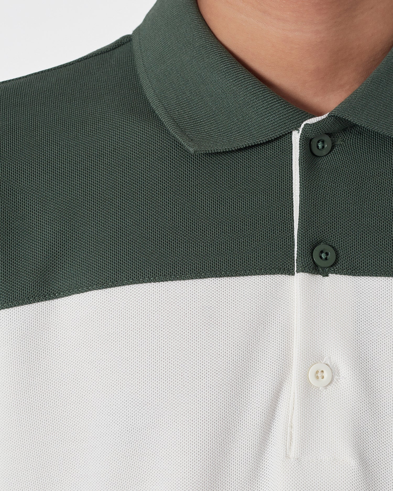 LAC Color Block Men Green White  Polo Shirt 20.90