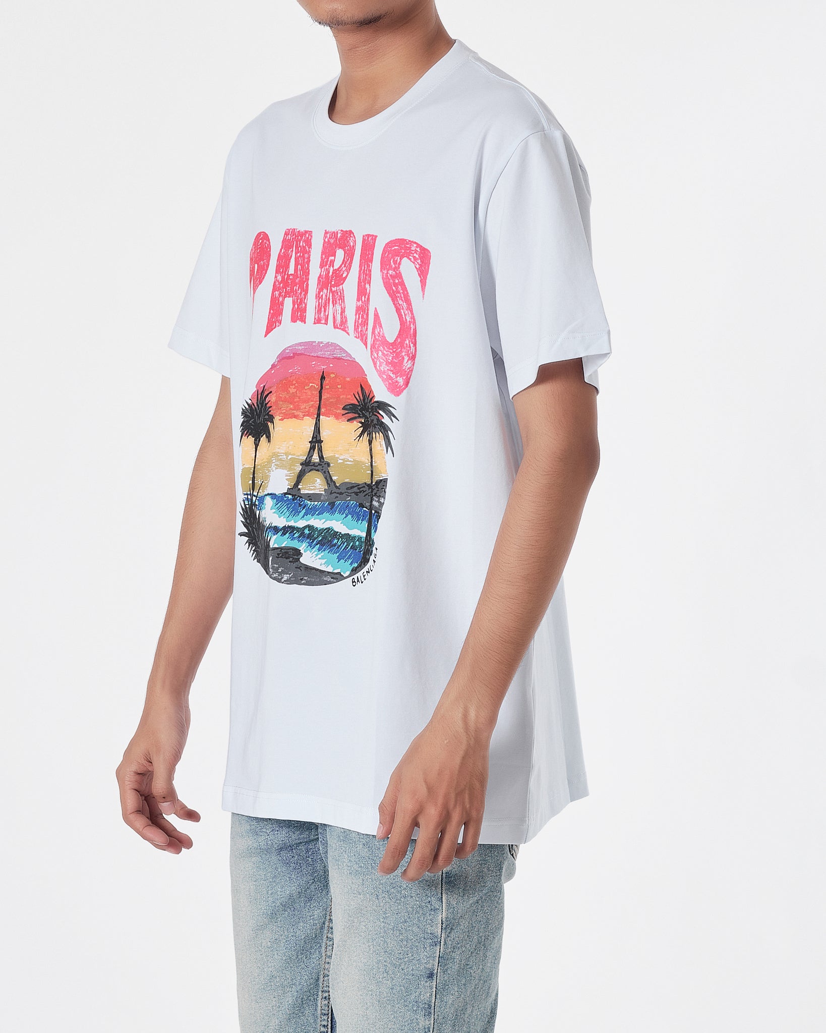 BAL Paris Men White T-Shirt 15.90