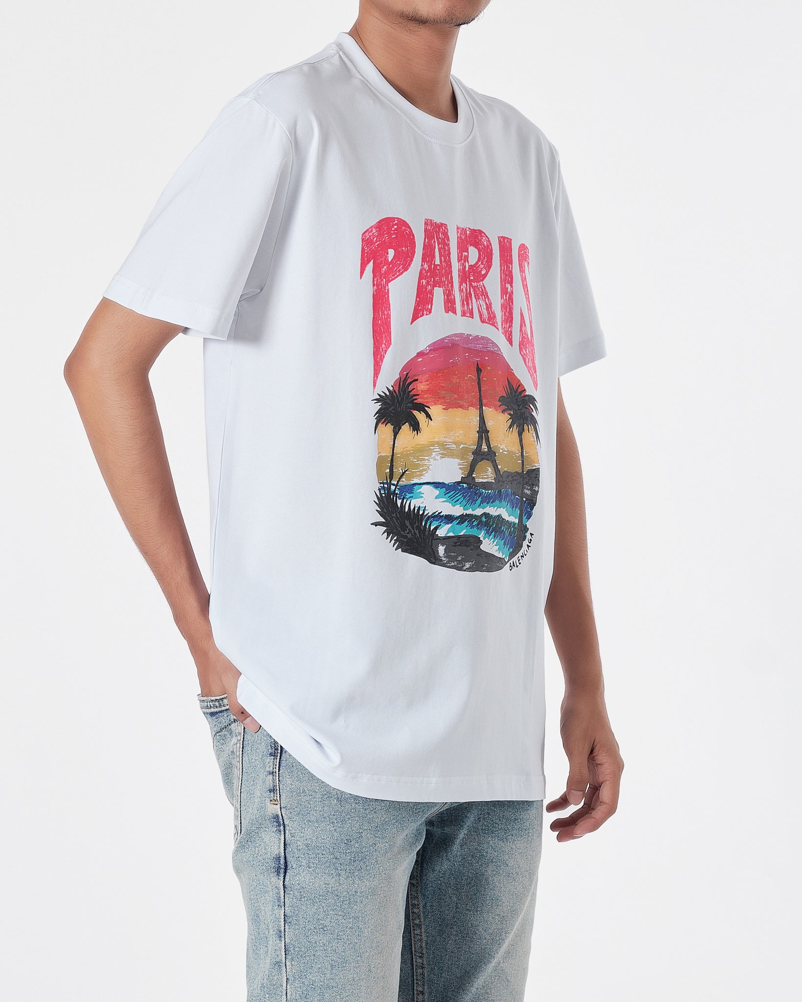 BAL Paris Men White T-Shirt 15.90