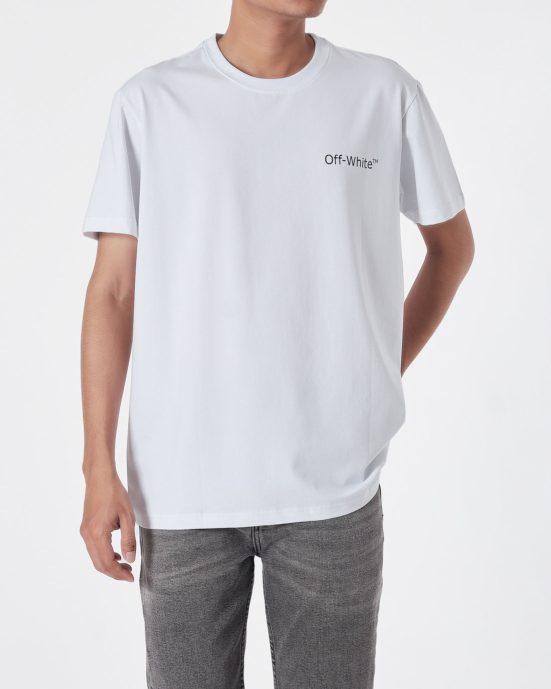 OW Moon Arrow Skate Men White T-Shirt 16.90