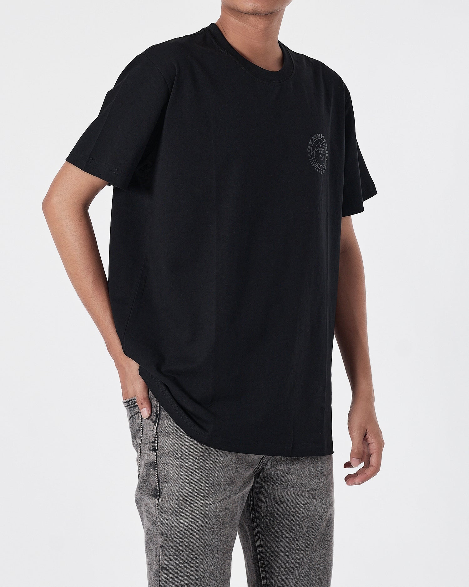 GS Logo Printed Men Black T-Shirt 15.90