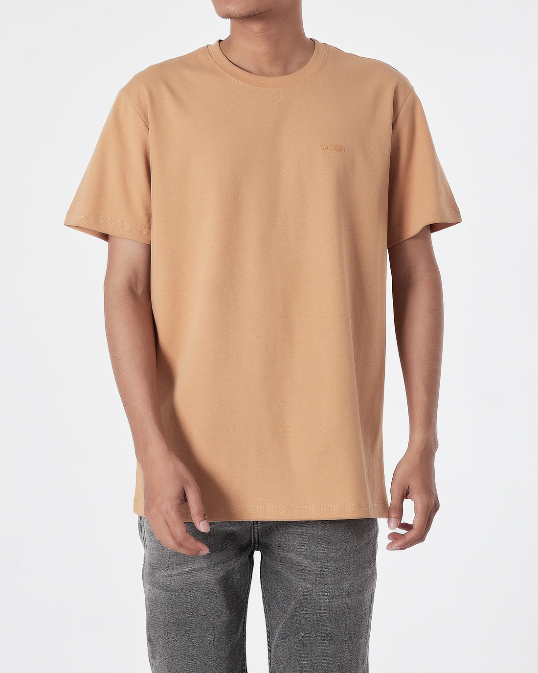 HUG Plain Color Men Orange T-Shirt 13.90