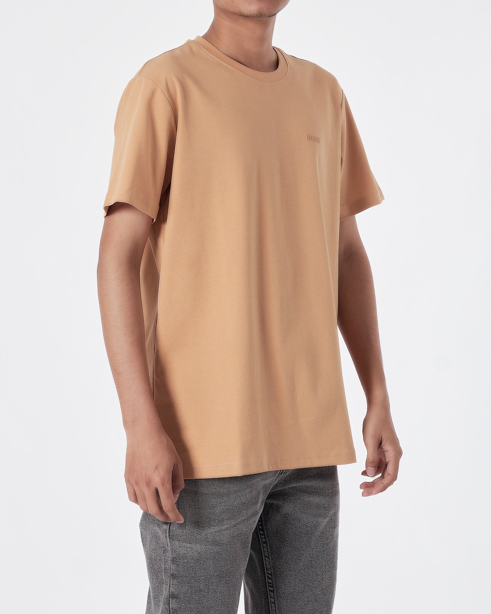 HUG Plain Color Men Orange T-Shirt 13.90