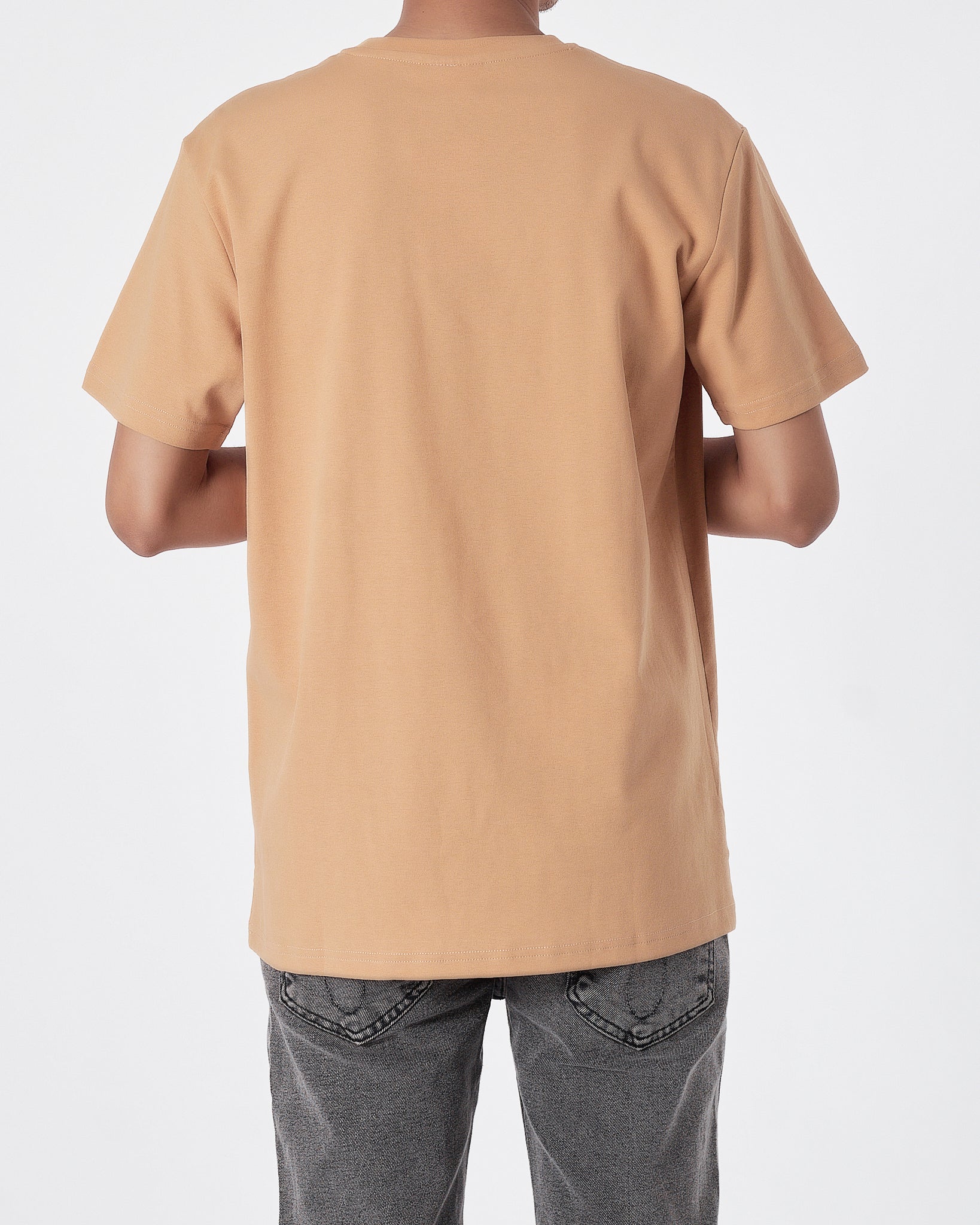 HUG Plain Color Men Orange T-Shirt 13.90