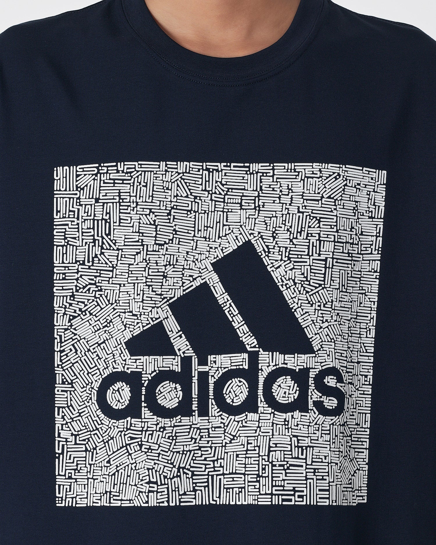 ADI Logo Printed Men Dark Blue T-Shirt 15.90