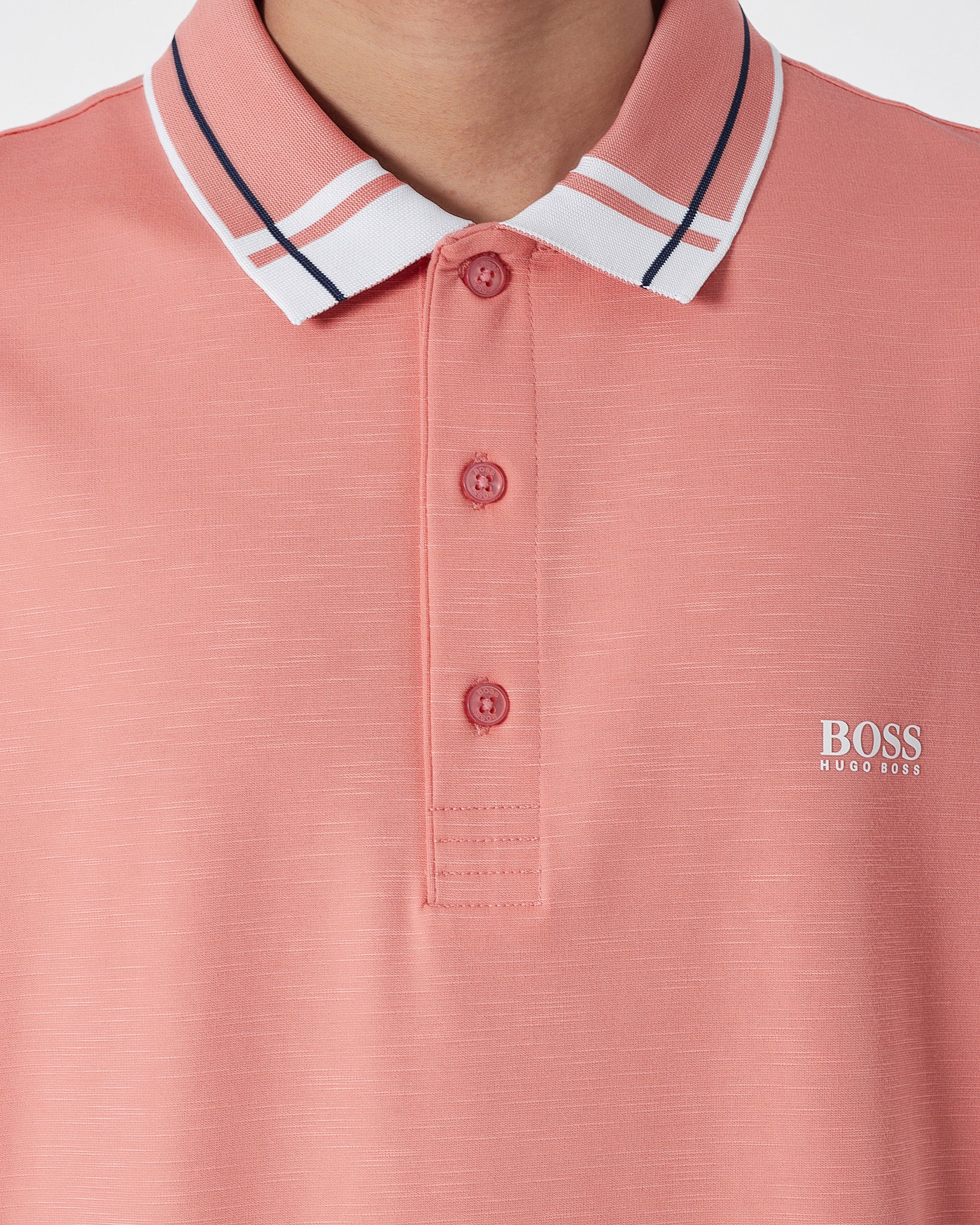 HUG Striped Collar Men Coral Polo Shirt 27.90