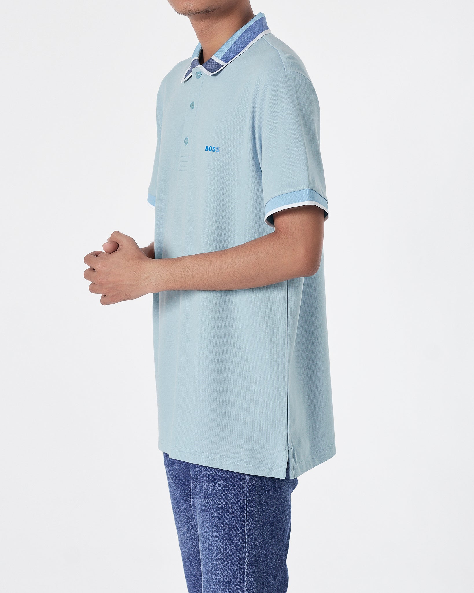 HUG Light Weight Men Light Blue Polo Shirt 29.90