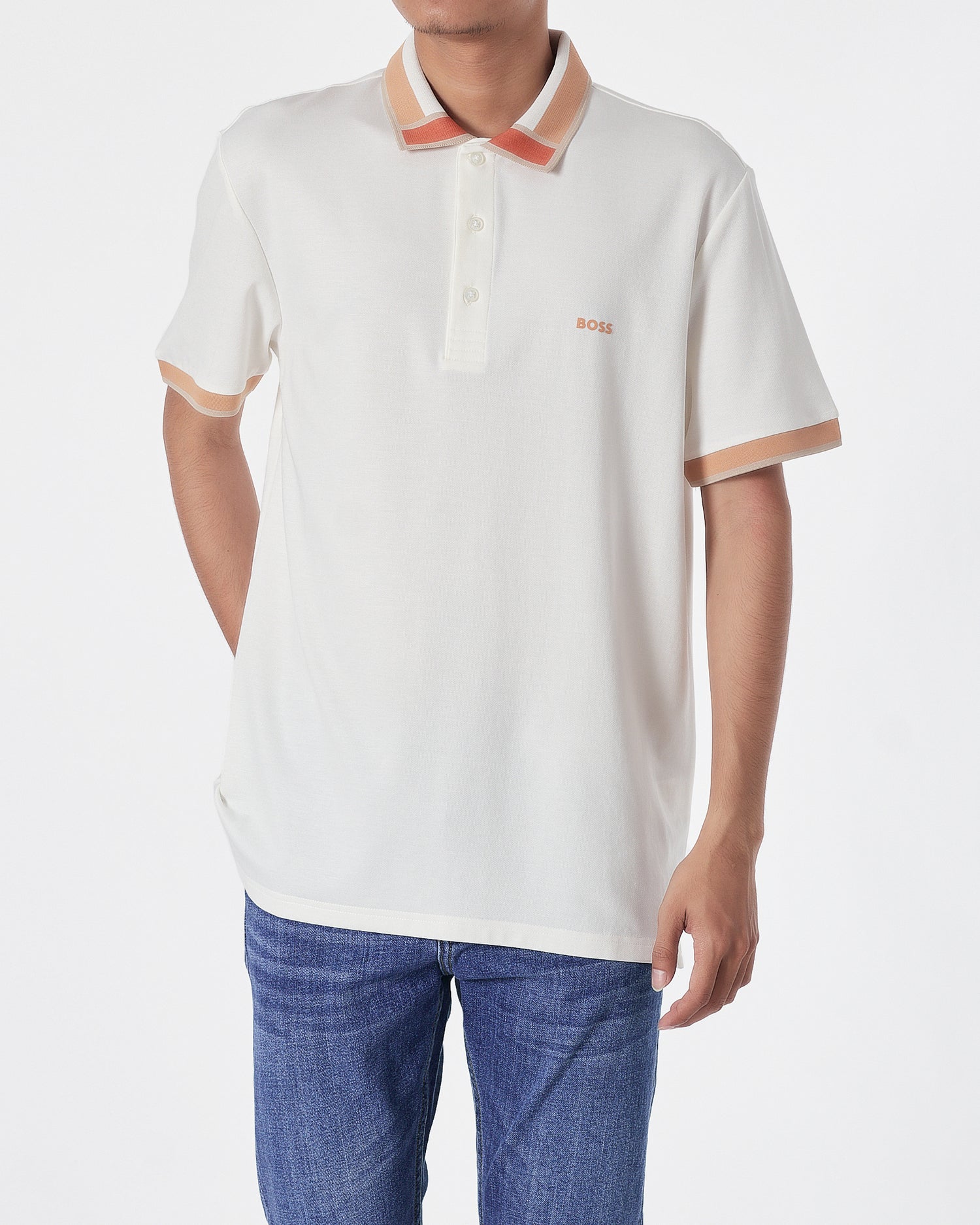 HUG Light Weight Men White Polo Shirt 29.90