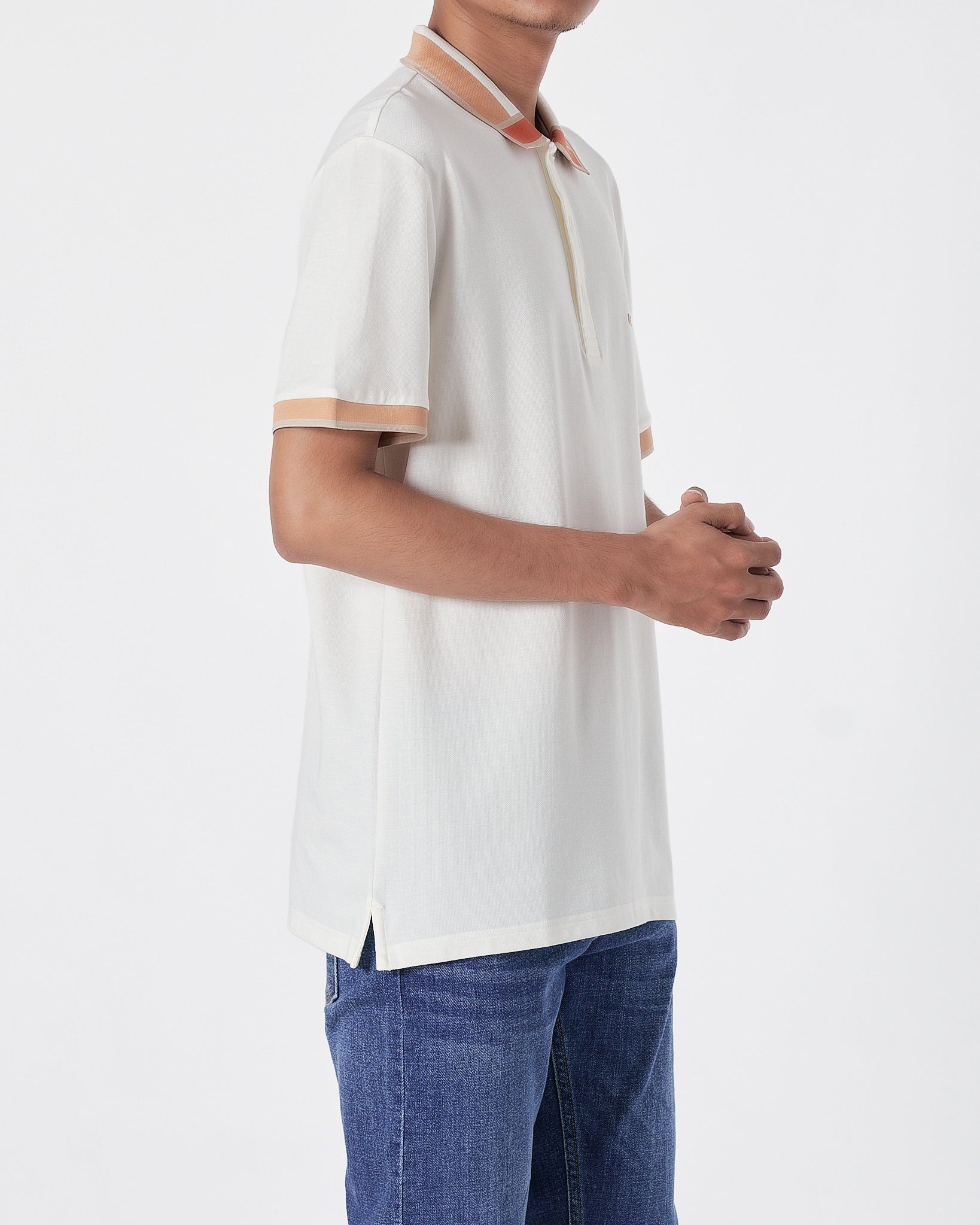 HUG Light Weight Men White Polo Shirt 29.90