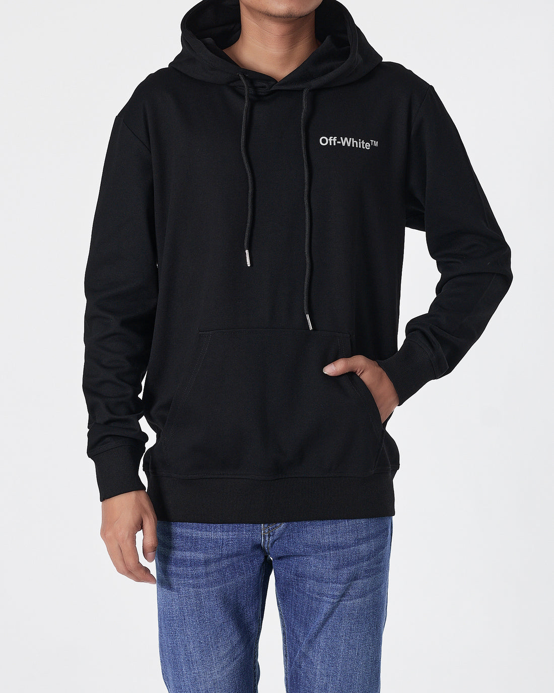 OW Cross Arrow Back Printed Men Black Hoodie 24.90