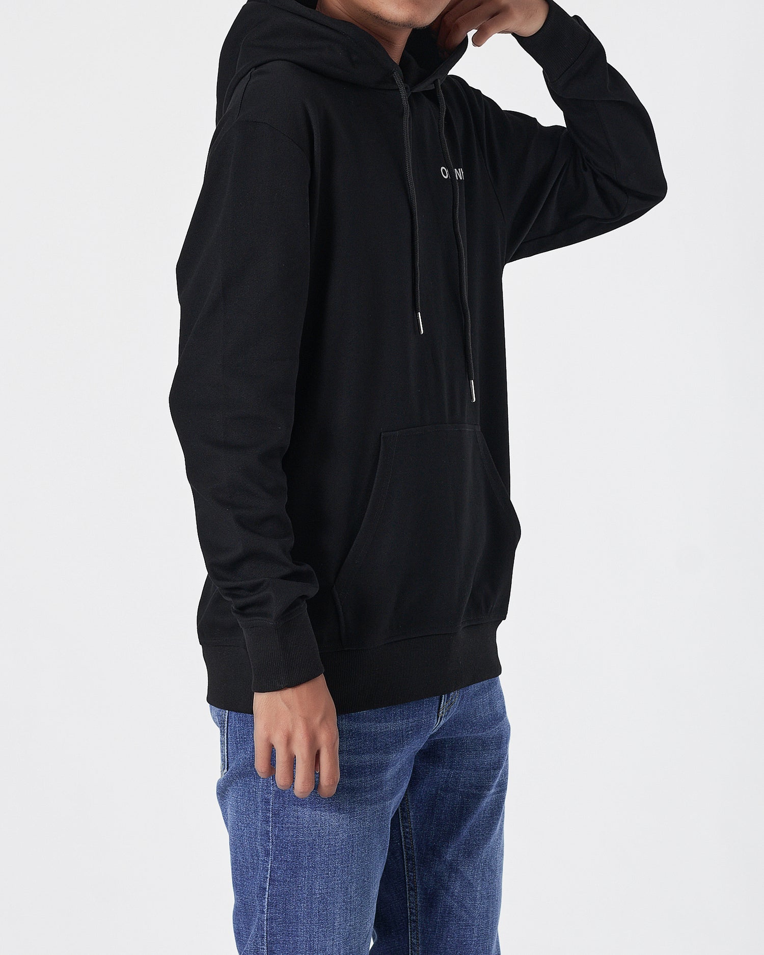 OW Cross Arrow Back Printed Men Black Hoodie 24.90