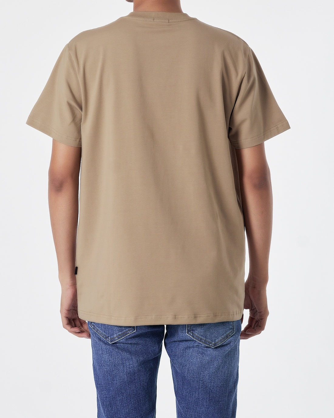 HUG Plain Color Men Light Brown T-Shirt 13.90