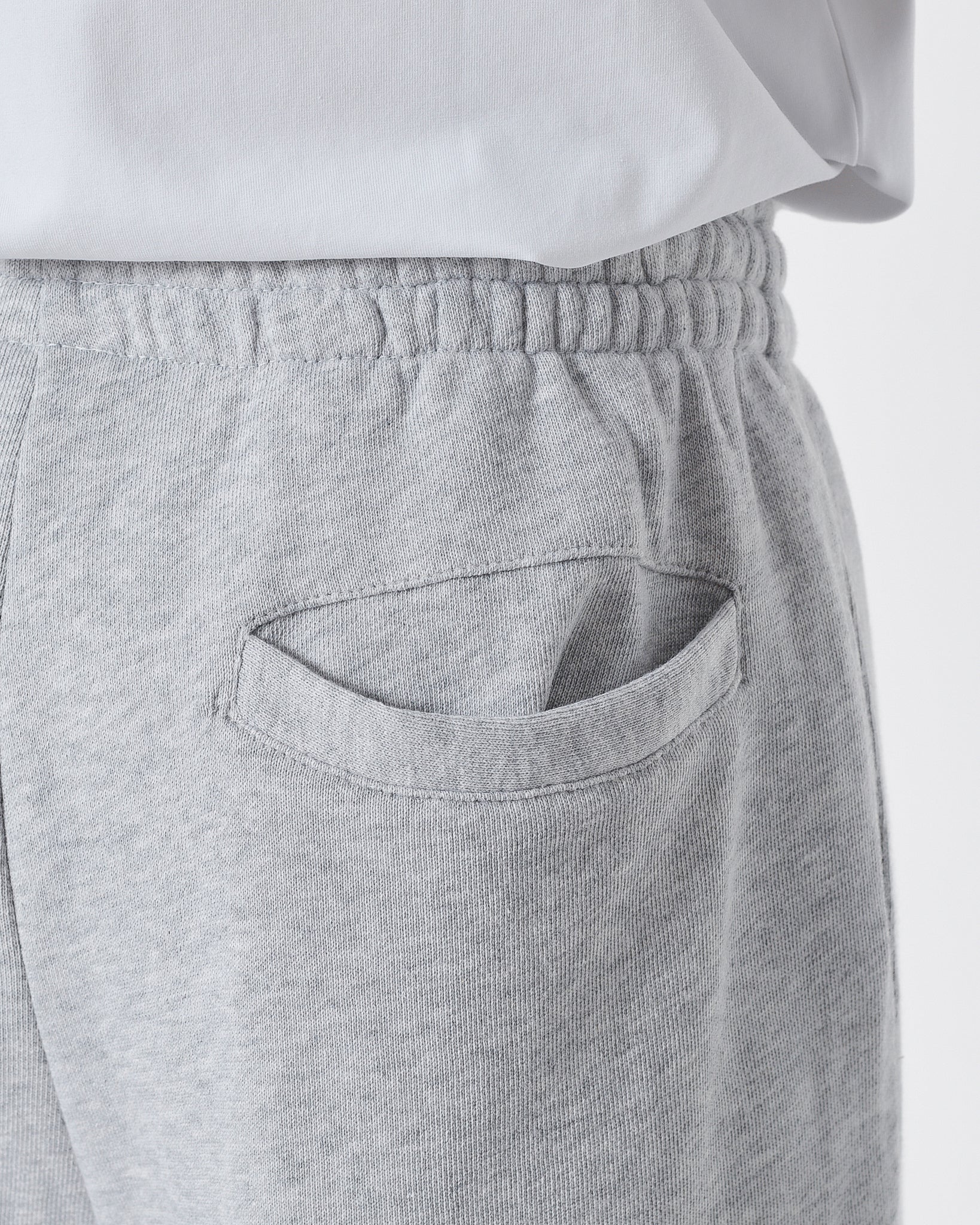 AMI Logo Embroidered Men Grey Shorts 14.90