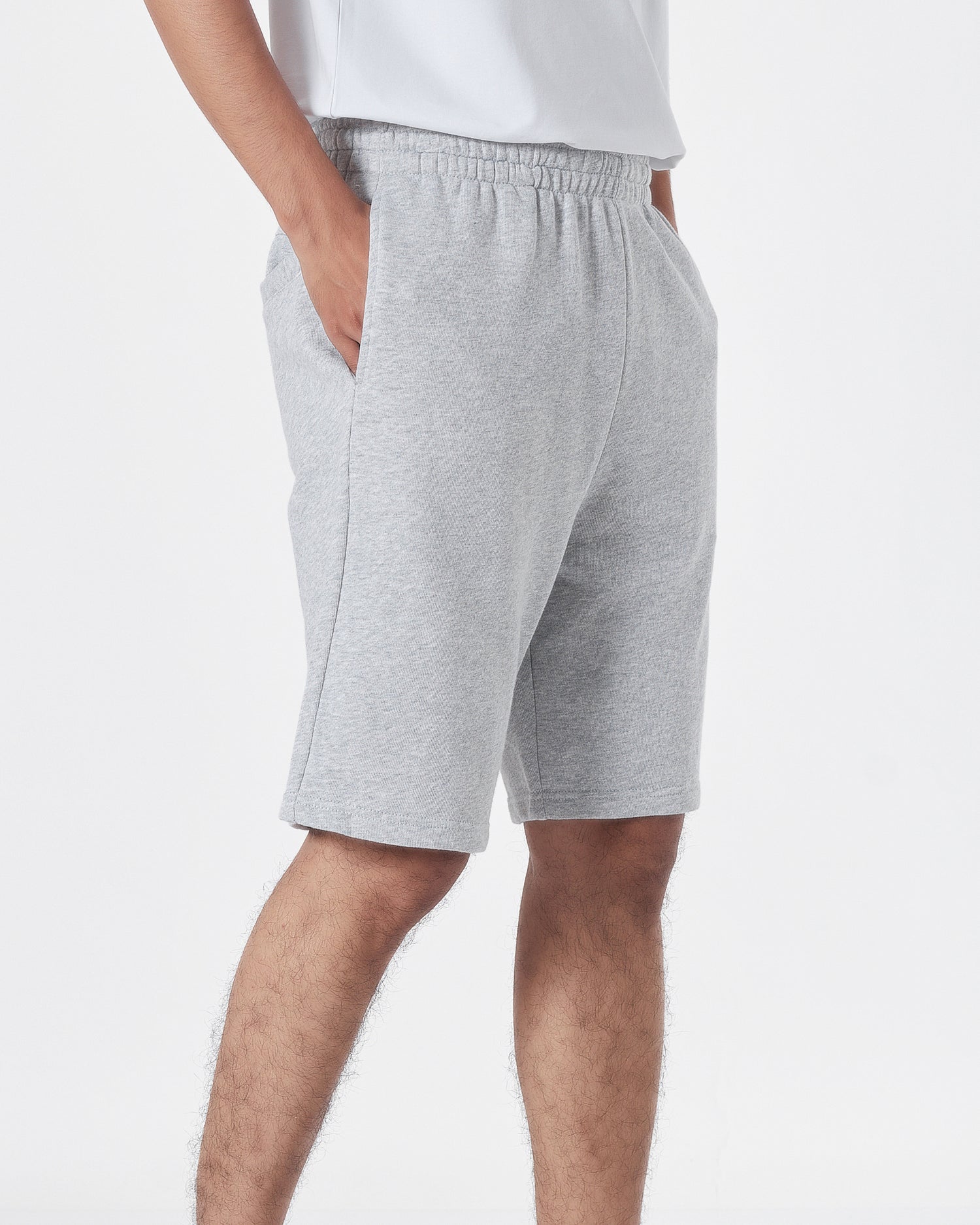 AMI Logo Embroidered Men Grey Shorts 14.90