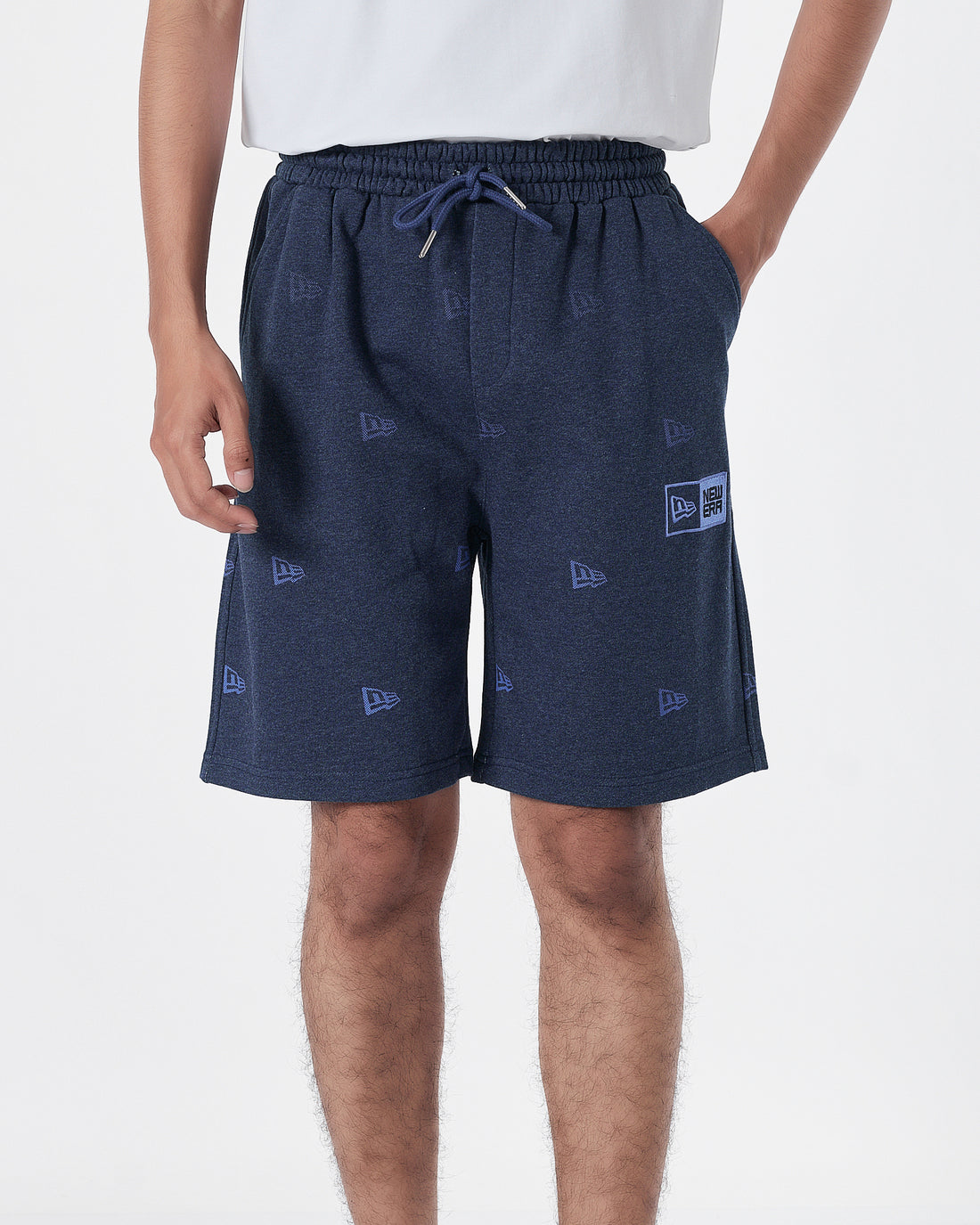 NIK Full Logo Embroidered Men Blue Shorts 15.90