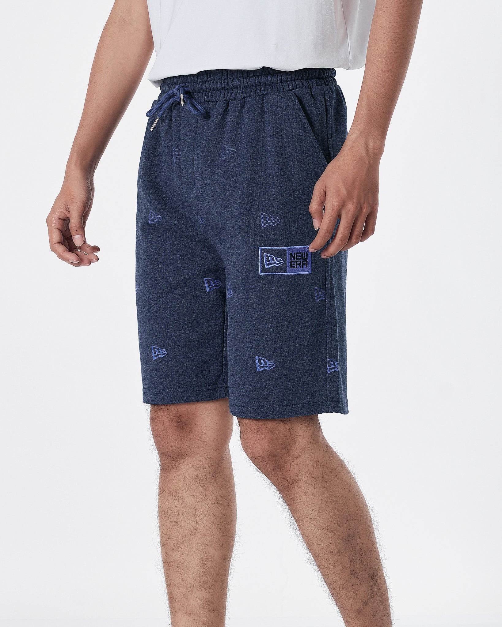 NIK Full Logo Embroidered Men Blue Shorts 15.90