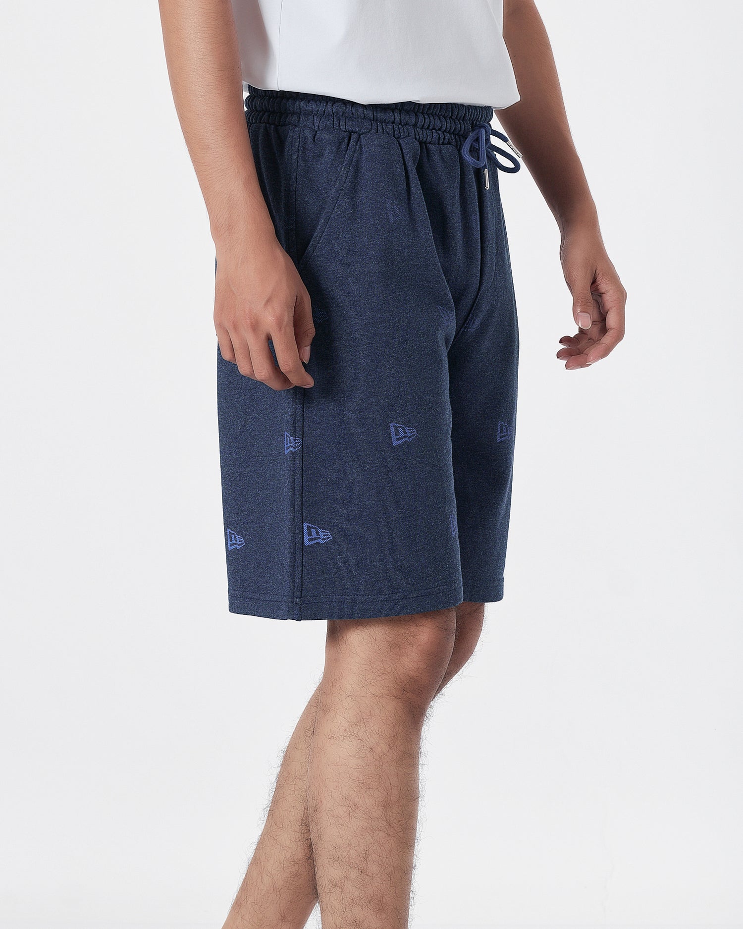 NIK Full Logo Embroidered Men Blue Shorts 15.90