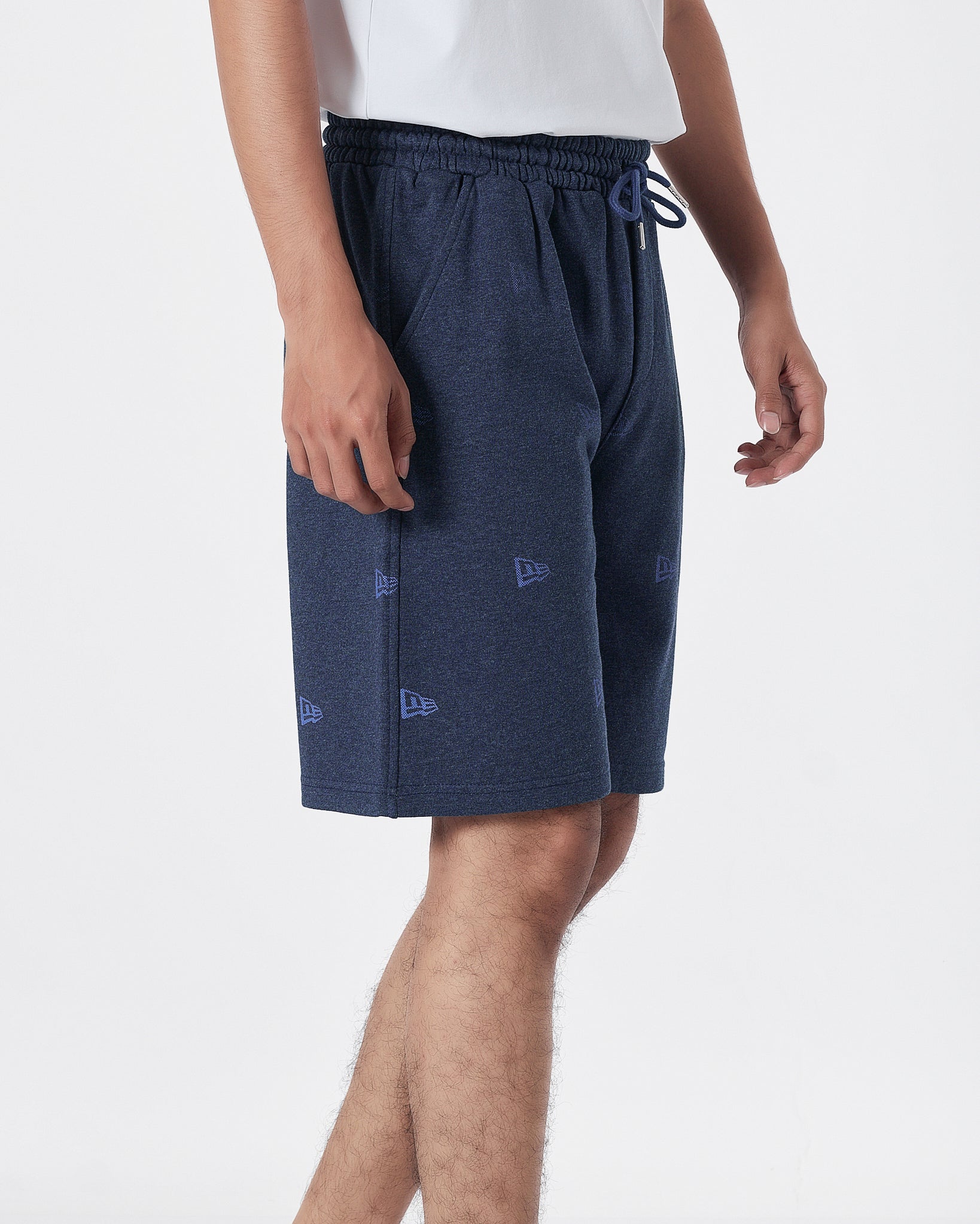 NIK Full Logo Embroidered Men Blue Shorts 15.90