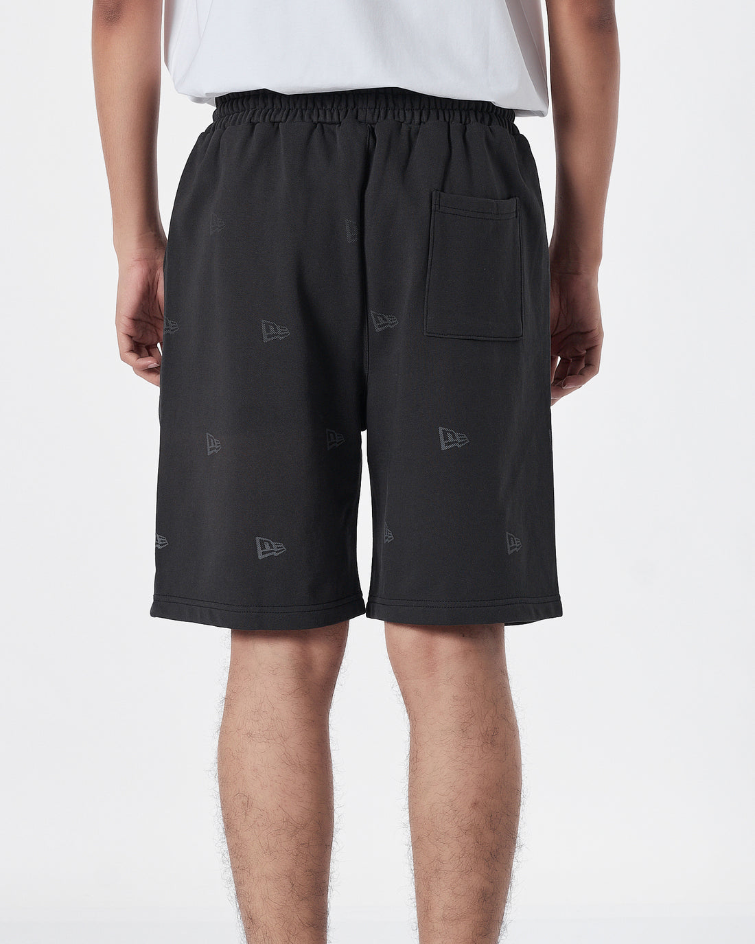 NIK Full Logo Embroidered Men Black Shorts 15.90