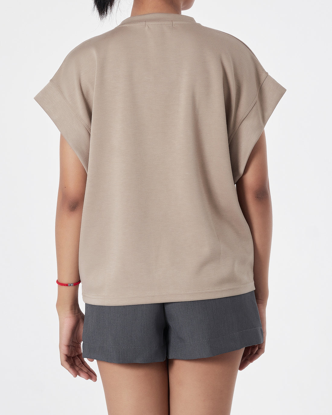 Plain Color Lady Light Brown T-Shirt 11.90