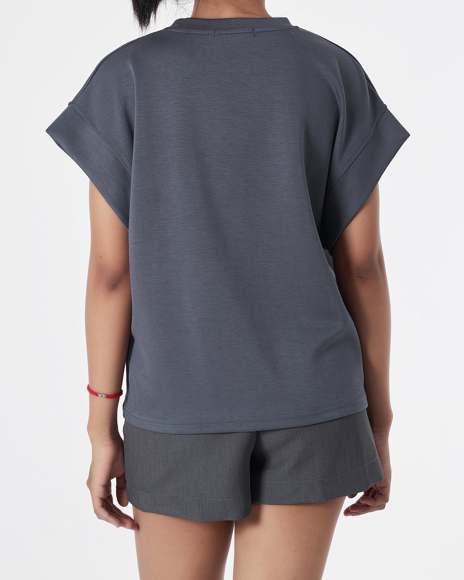 Plain Color Lady Dark Grey T-Shirt 11.90