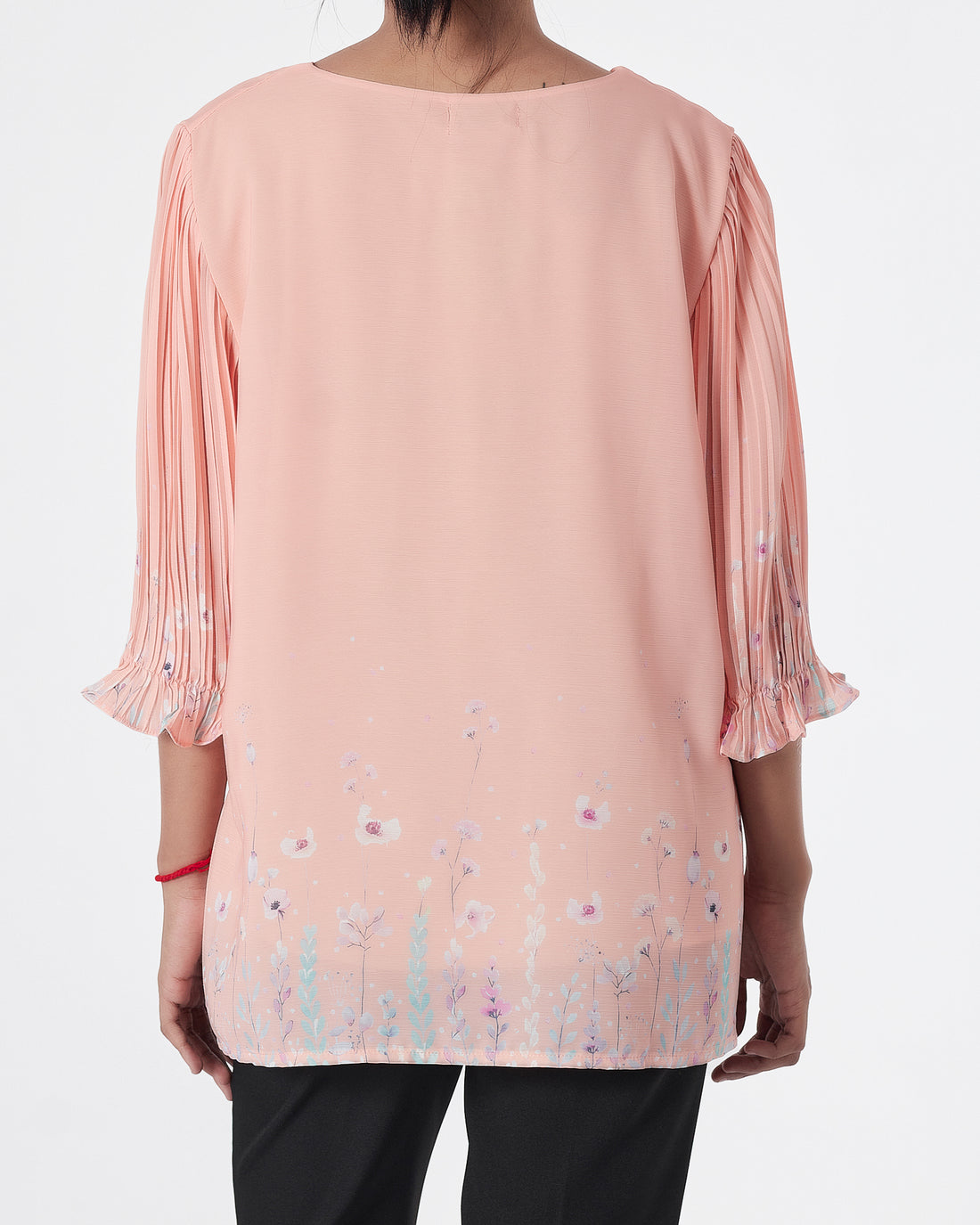 Floral Lady Coral Plated Shirts Short Sleeve 16.90