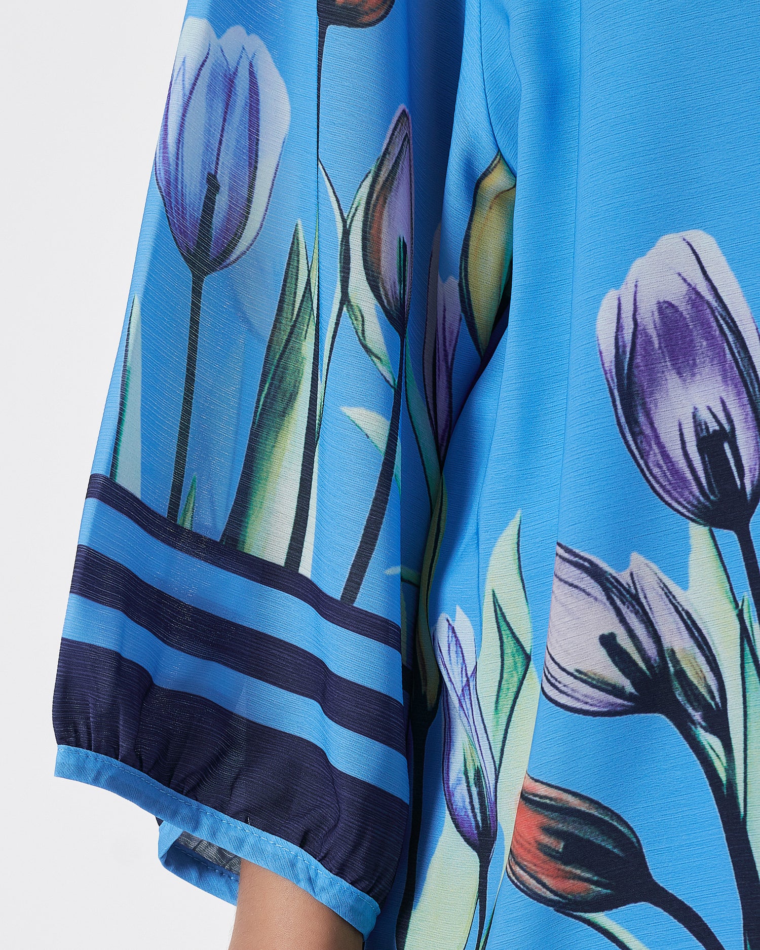 Tulip Flower Lady Blue  Shirts Short Sleeve 16.50