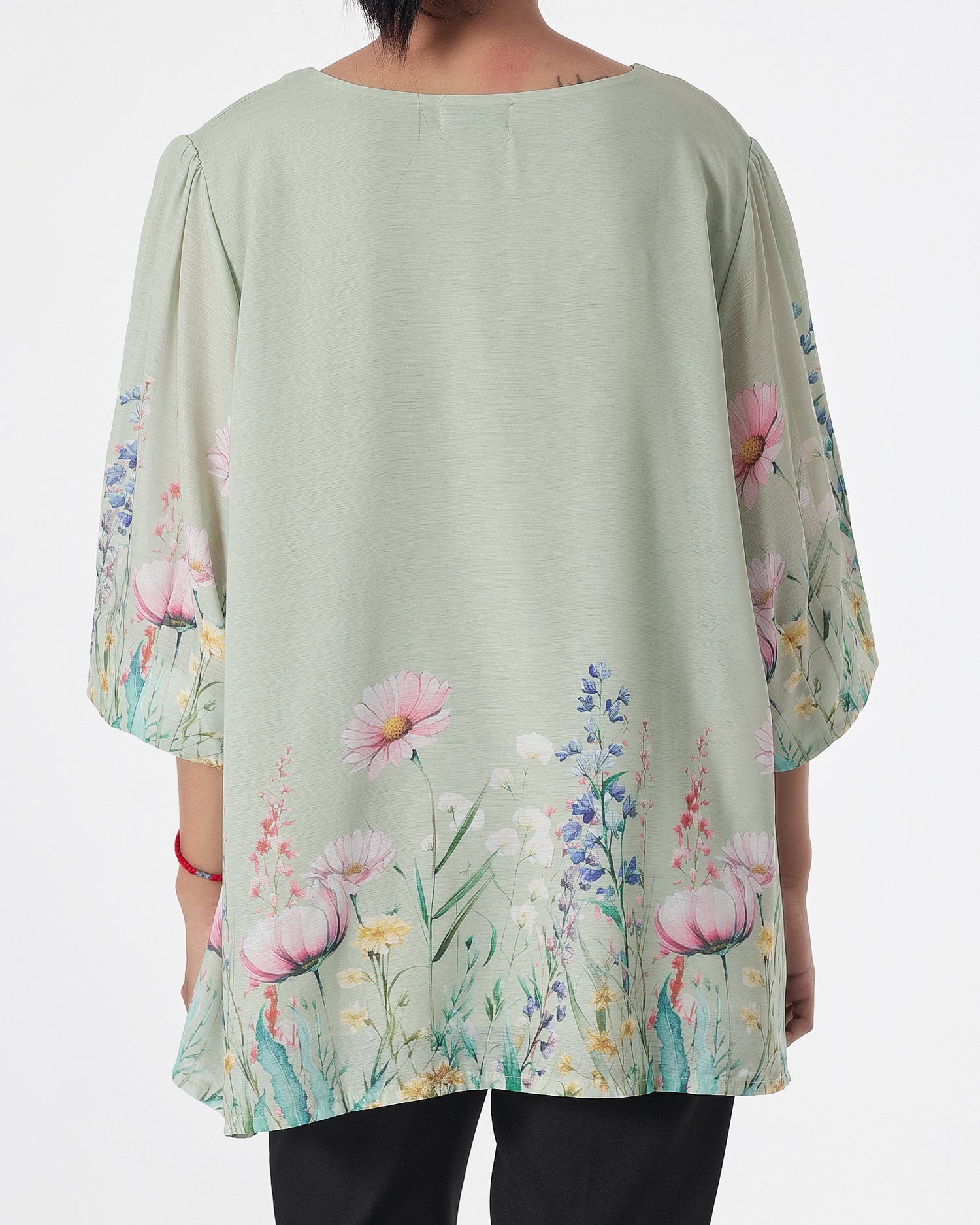 Floral Lady Green Shirts Short Sleeve 16.90