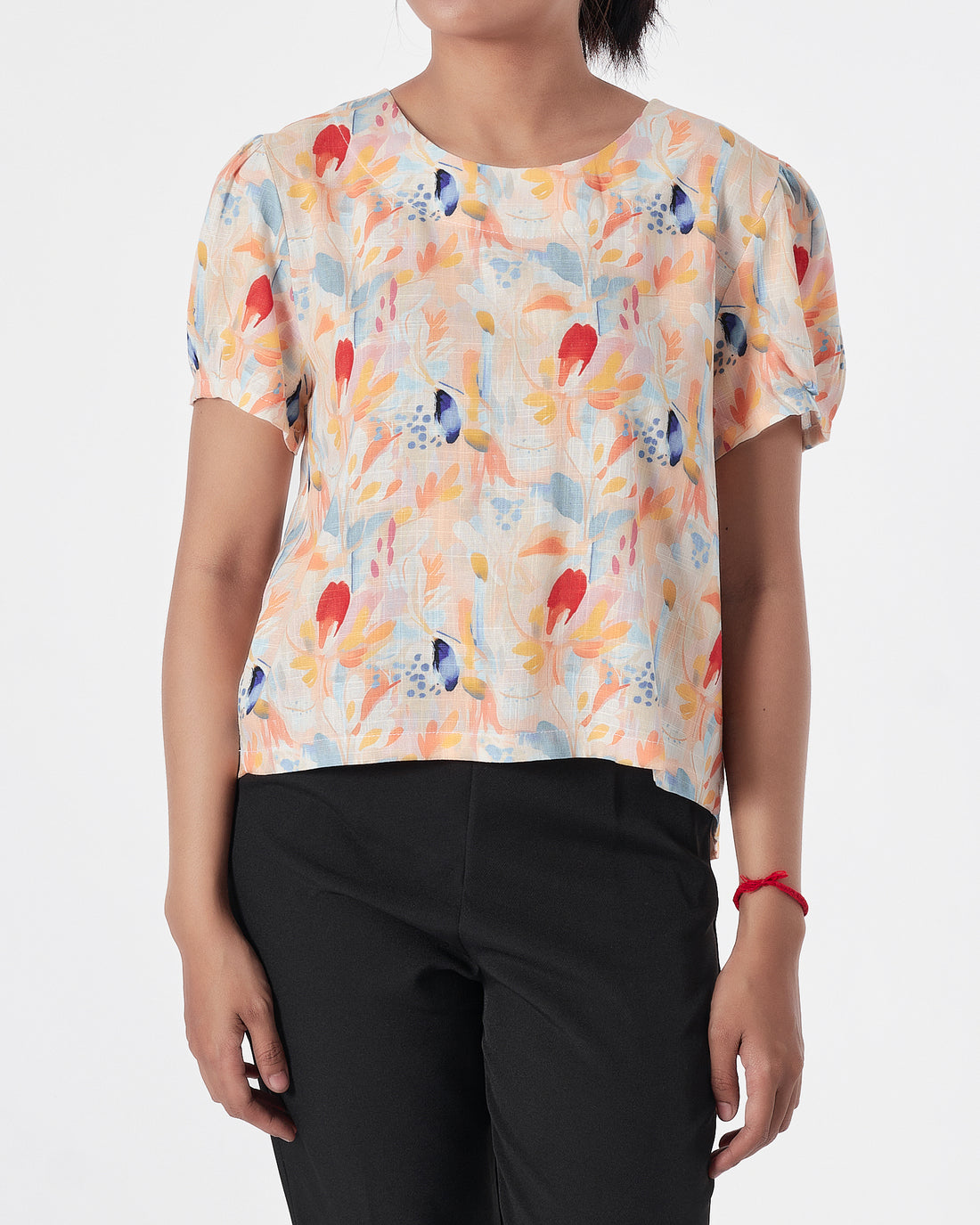 Lady Floral Over Printed Shirts Short Sleeve 21.90