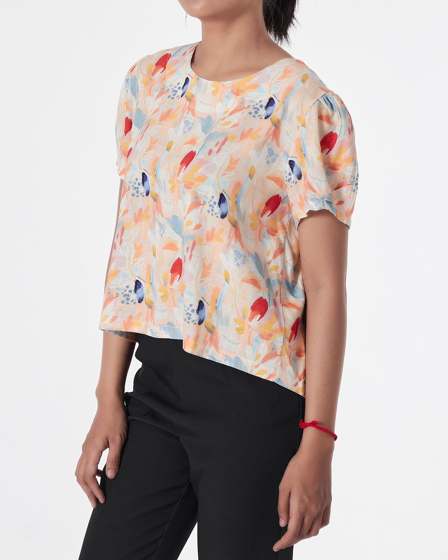 Lady Floral Over Printed Shirts Short Sleeve 21.90