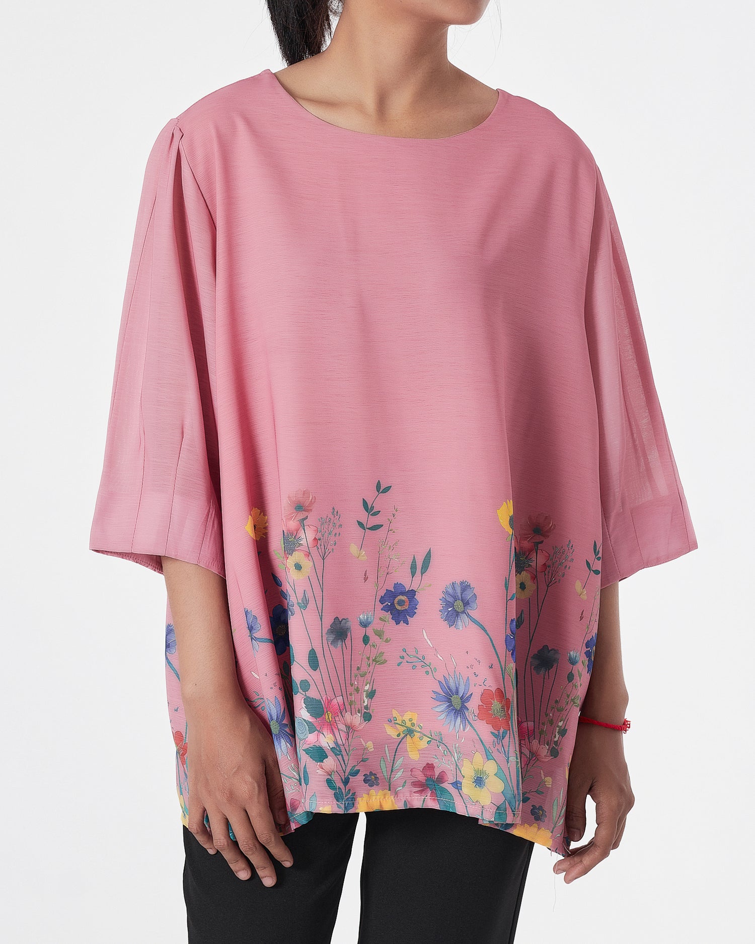 Floral Lady Pink Shirts Short Sleeve 16.90