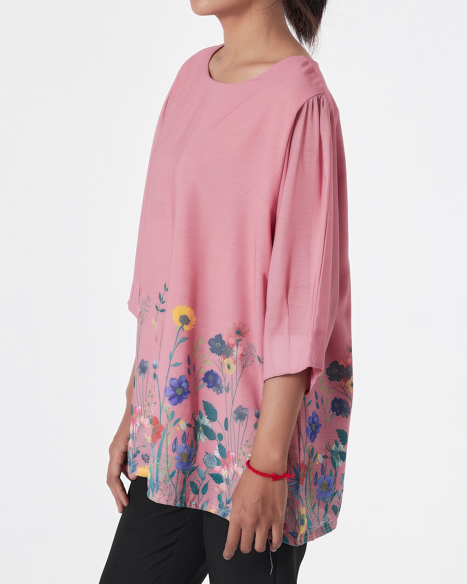 Floral Lady Pink Shirts Short Sleeve 16.90