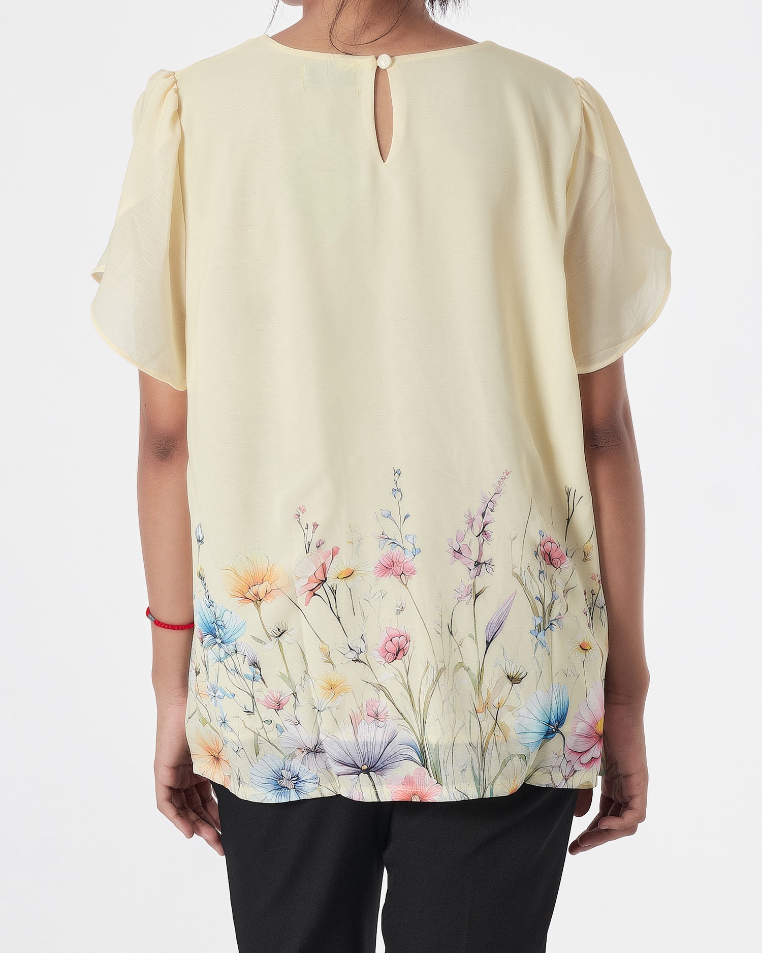 Floral Lady Yellow Shirts Short Sleeve 15.90