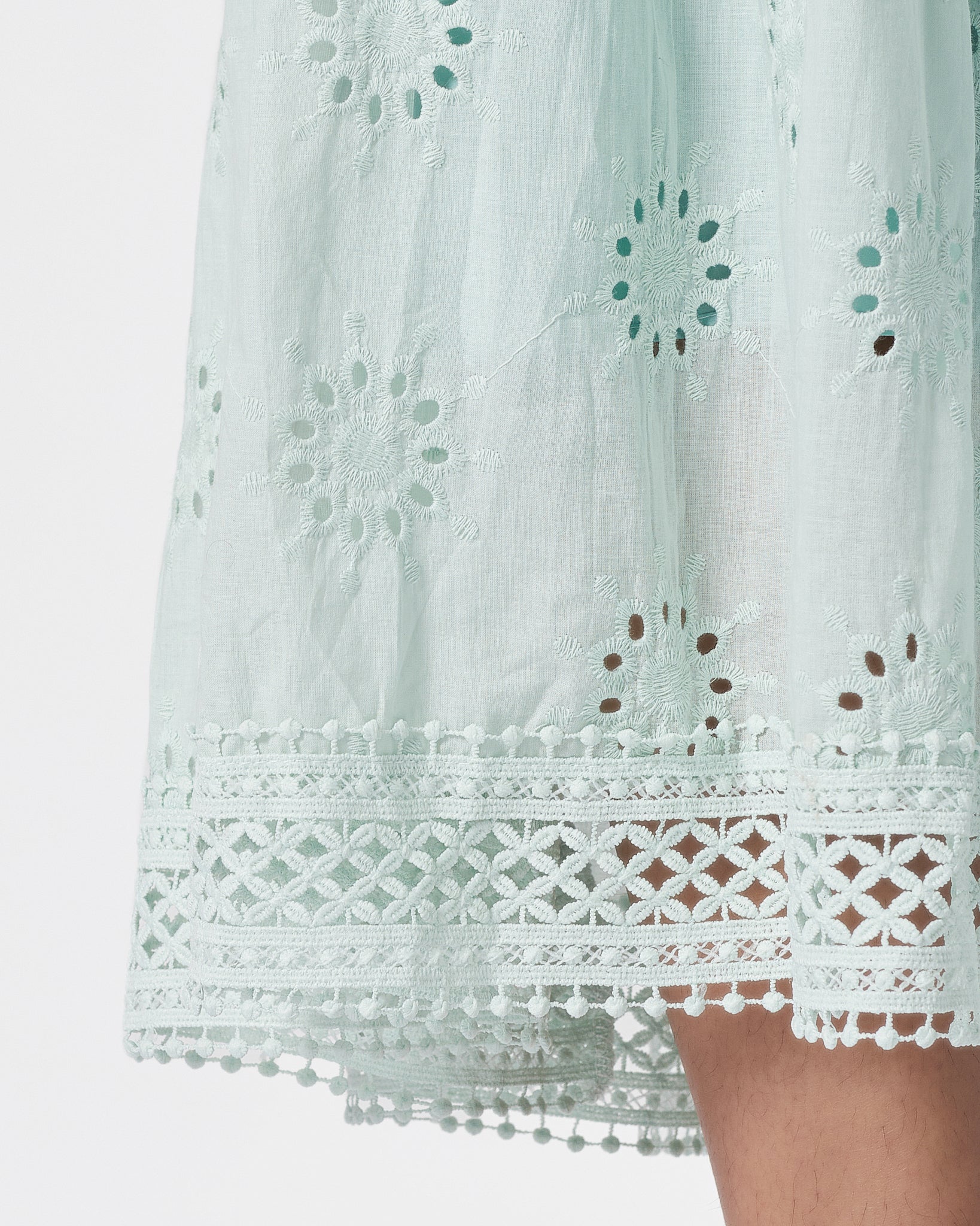 Lady Green Embroidered Skirts 21.90