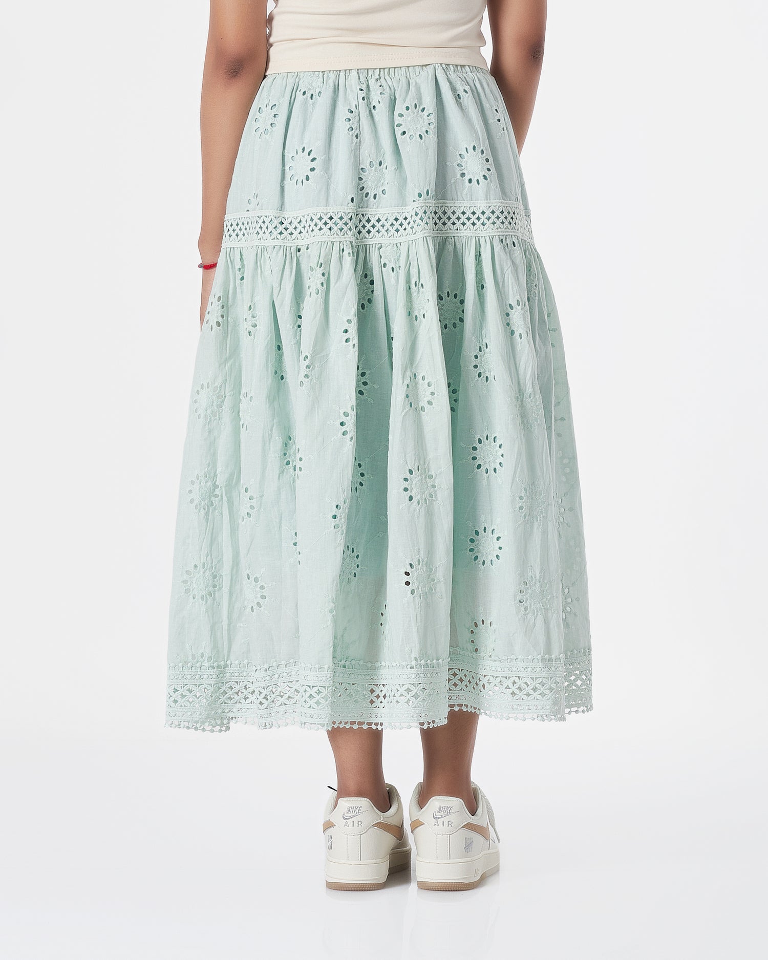 Lady Green Embroidered Skirts 21.90