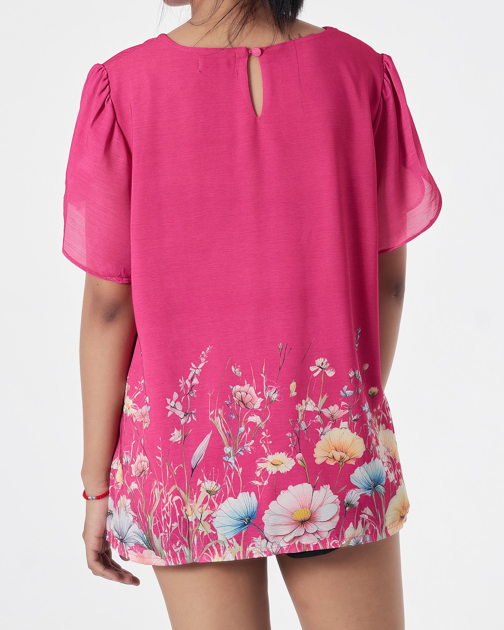 Floral Lady Pink Shirts Short Sleeve 15.90