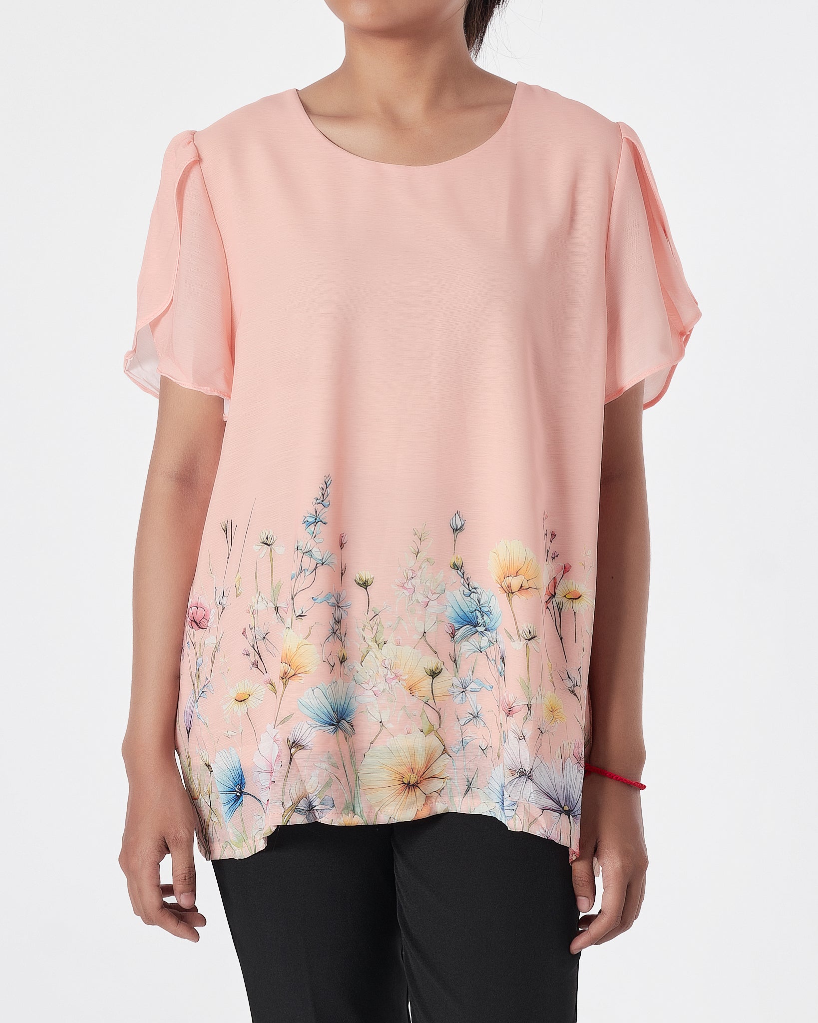 Floral Lady Coral Shirts Short Sleeve 15.90