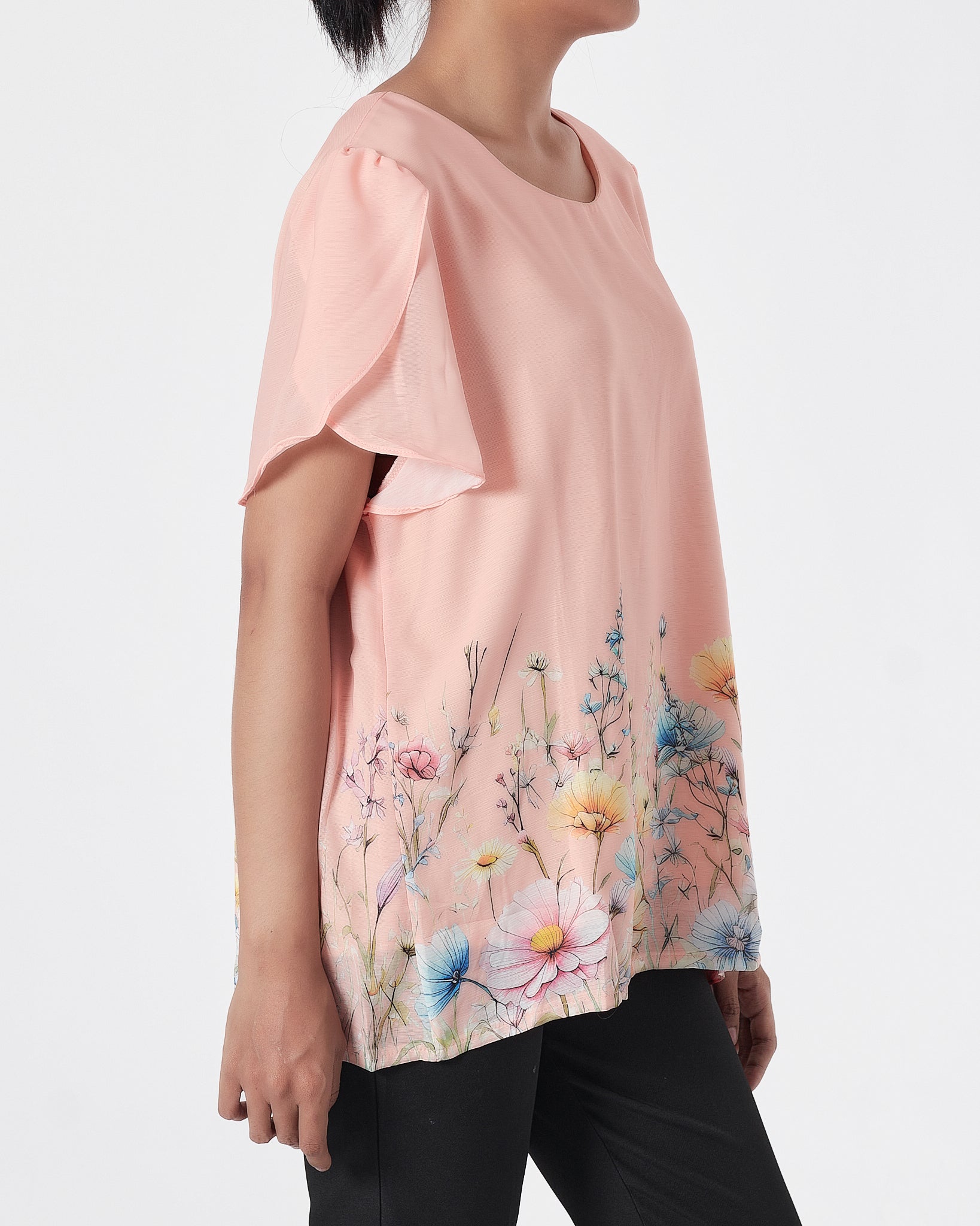 Floral Lady Coral Shirts Short Sleeve 15.90