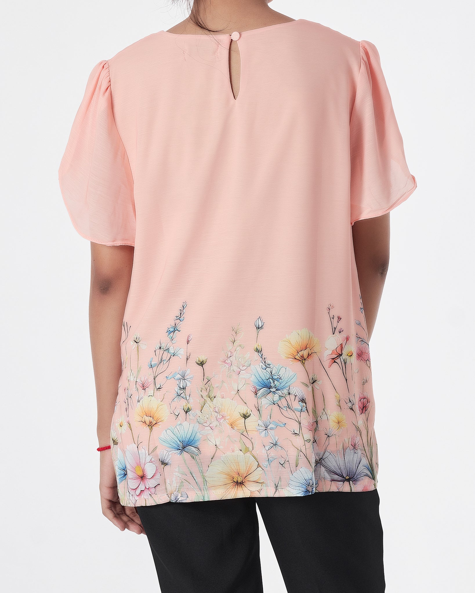 Floral Lady Coral Shirts Short Sleeve 15.90