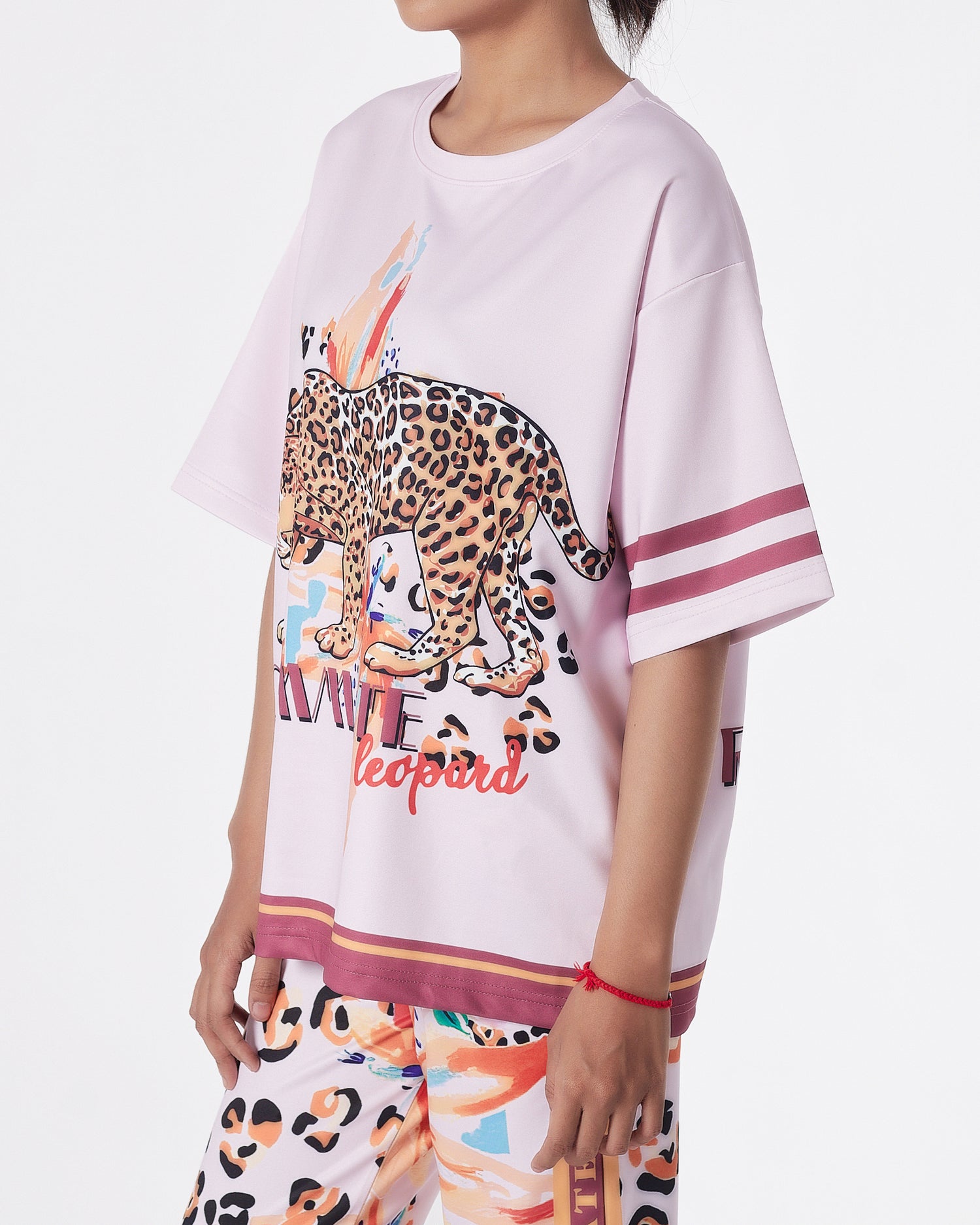 Cartoon Over Printed Lady Top + Pants 2 Piece Outfit 16.90