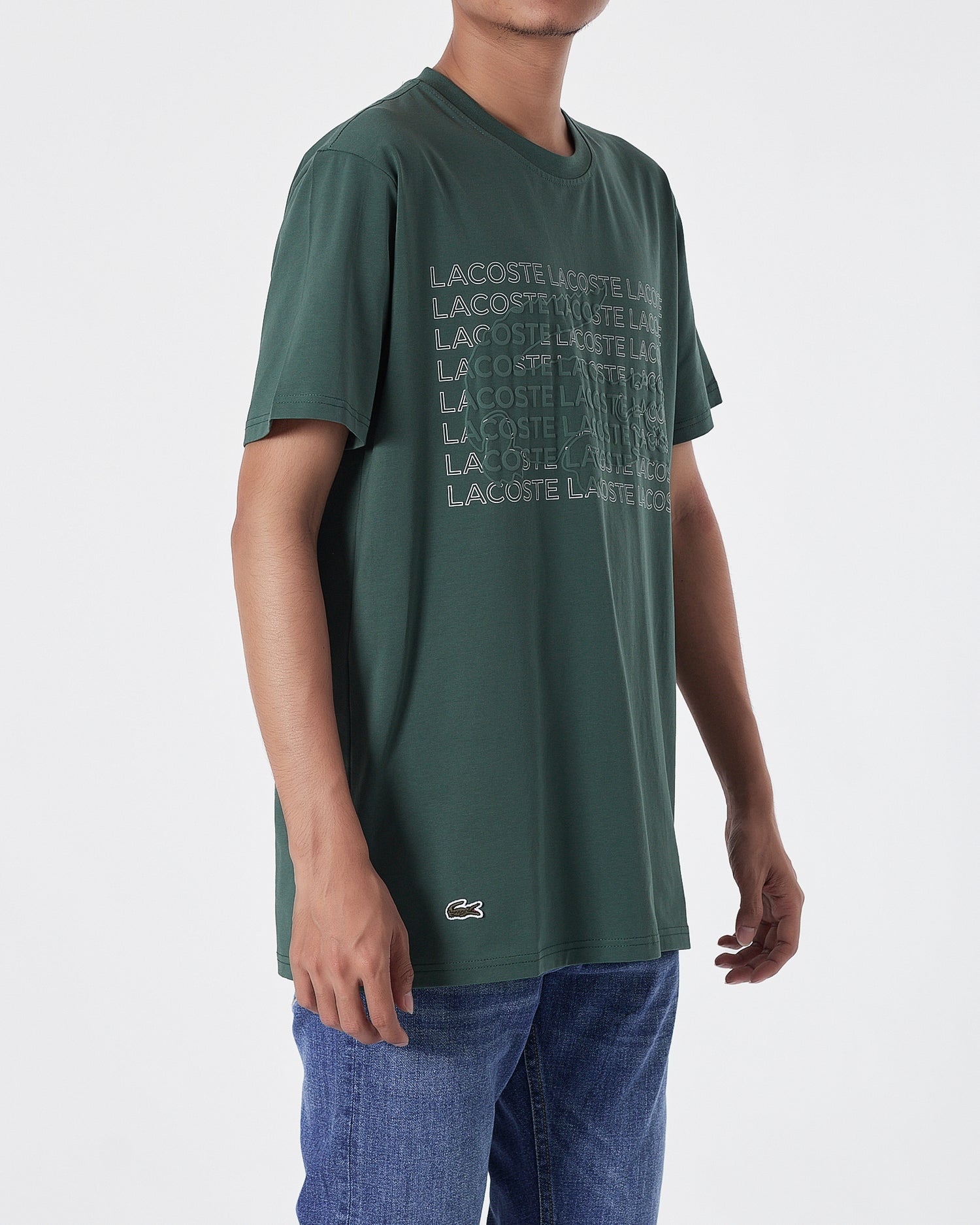 LAC Logo Printed Men Green T-Shirt 15.90