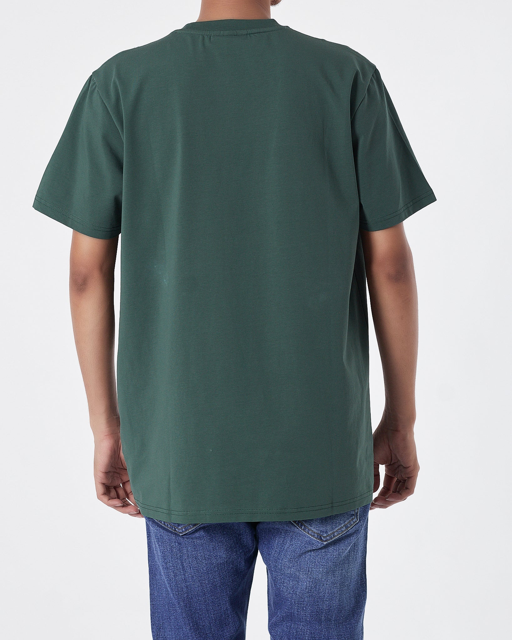 LAC Logo Printed Men Green T-Shirt 15.90