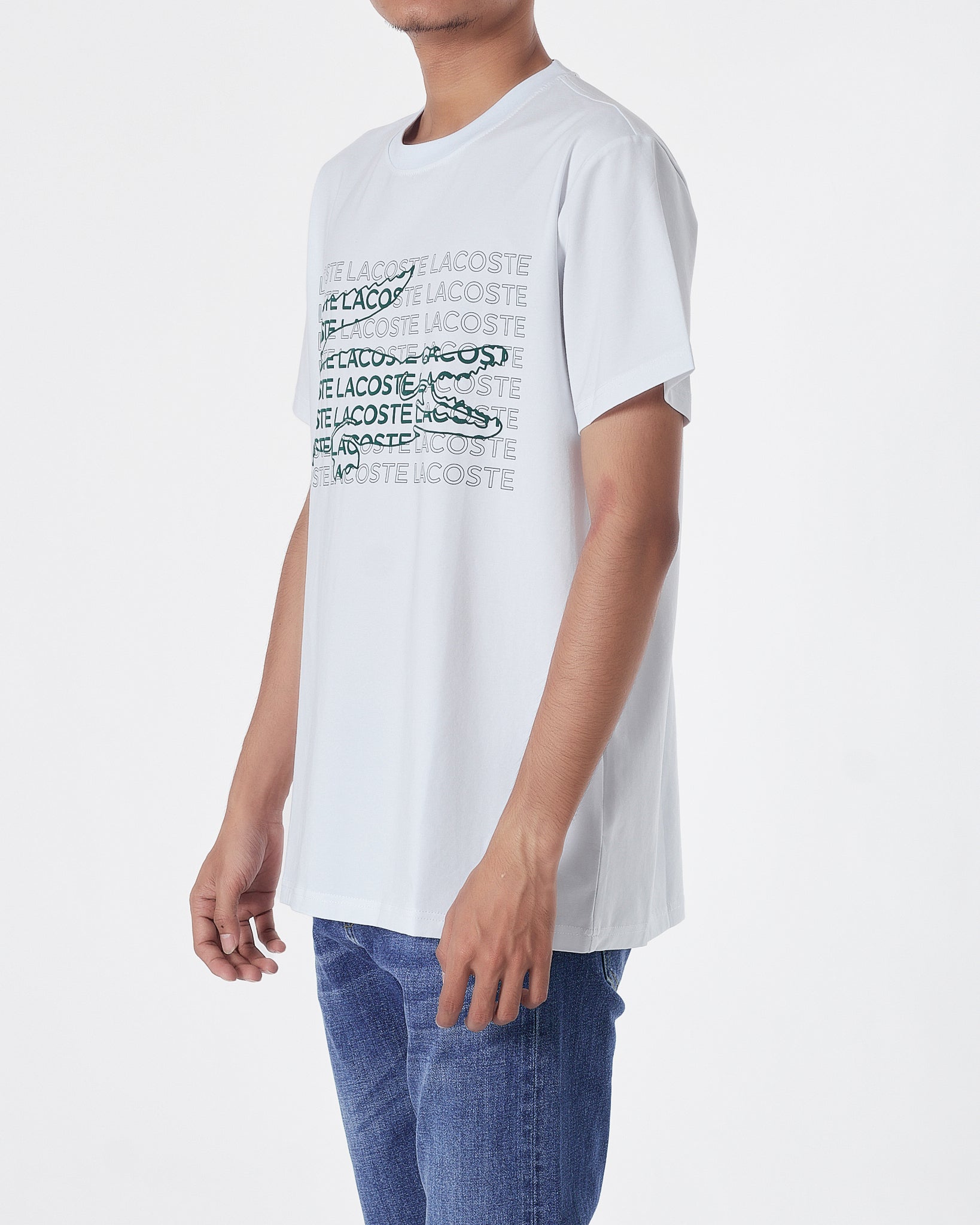 LAC Logo Printed Men White T-Shirt 15.90