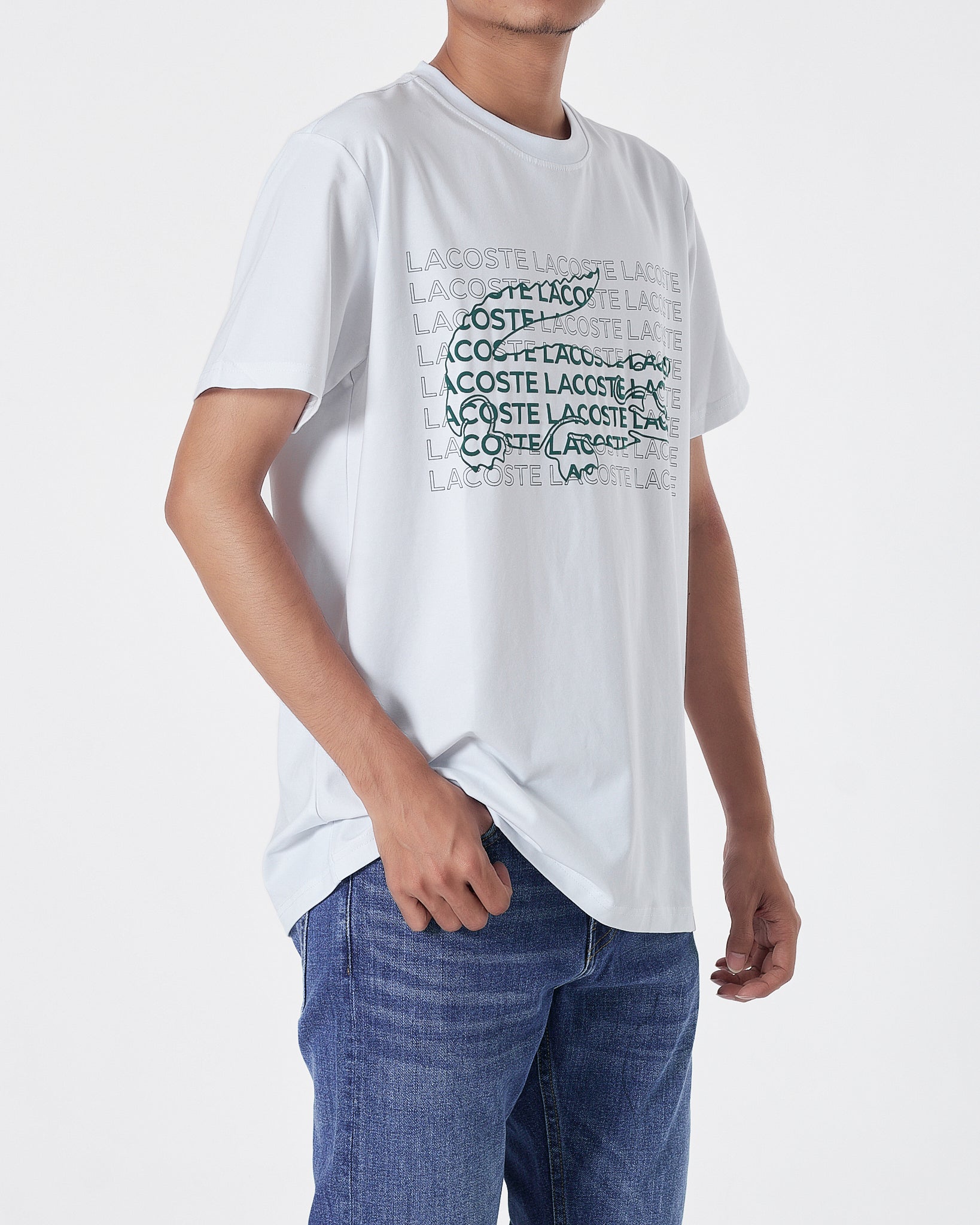 LAC Logo Printed Men White T-Shirt 15.90