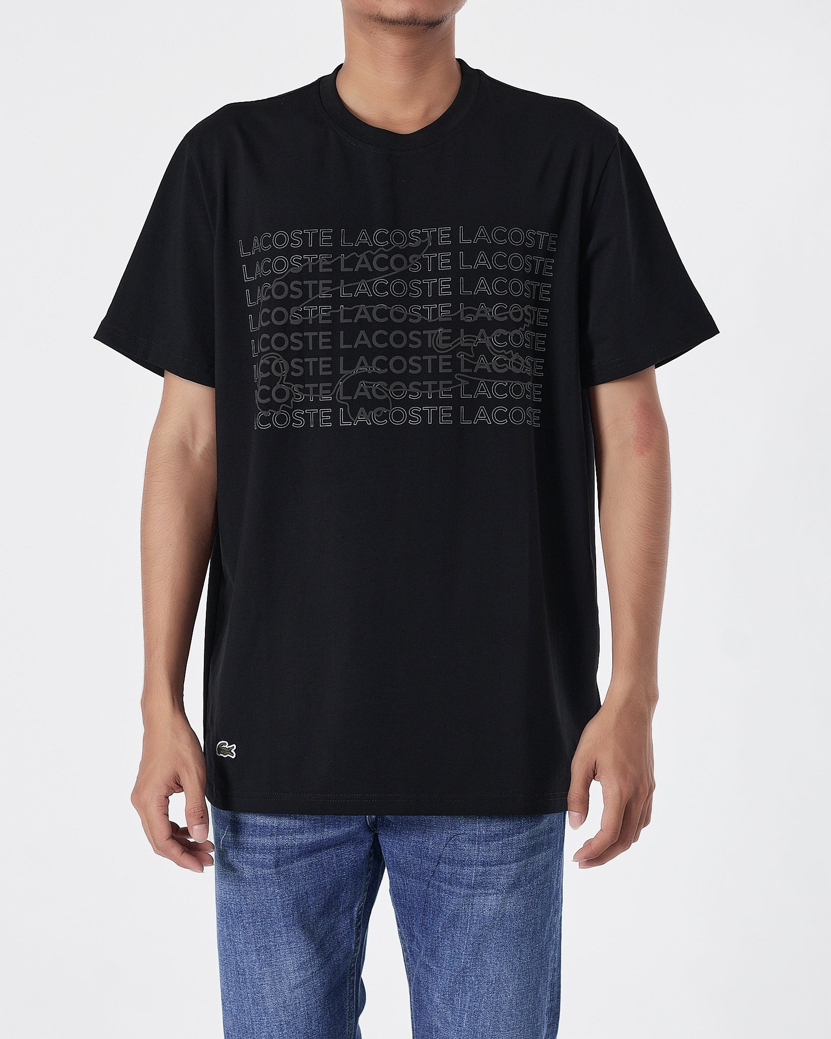 LAC Logo Printed Men Black T-Shirt 15.90