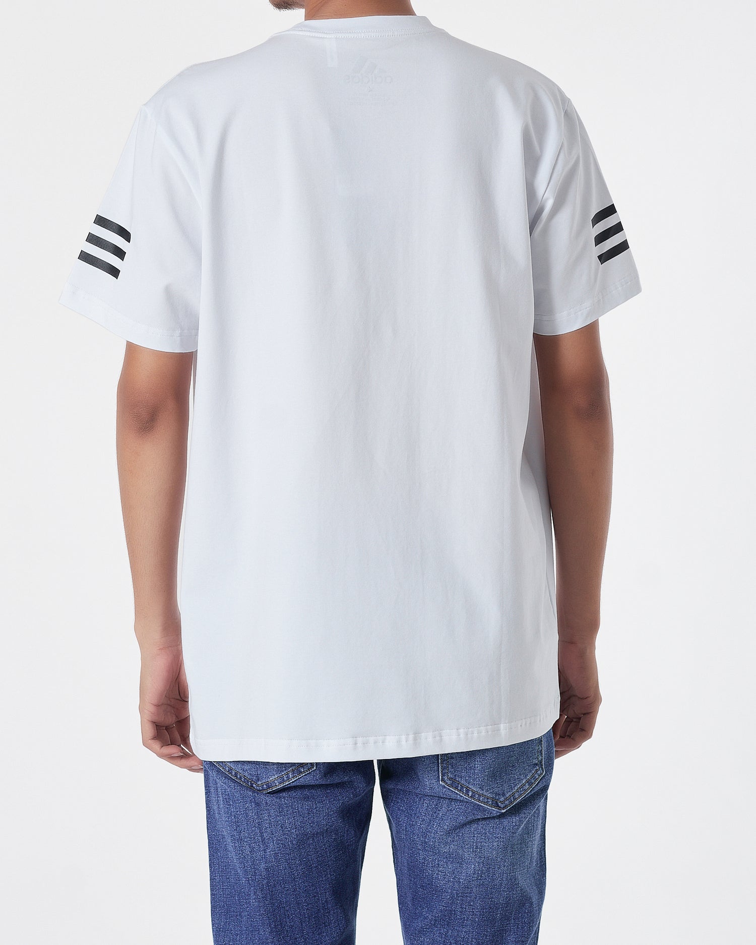 ADI Neo Three Striped Men White T-Shirt 15.90