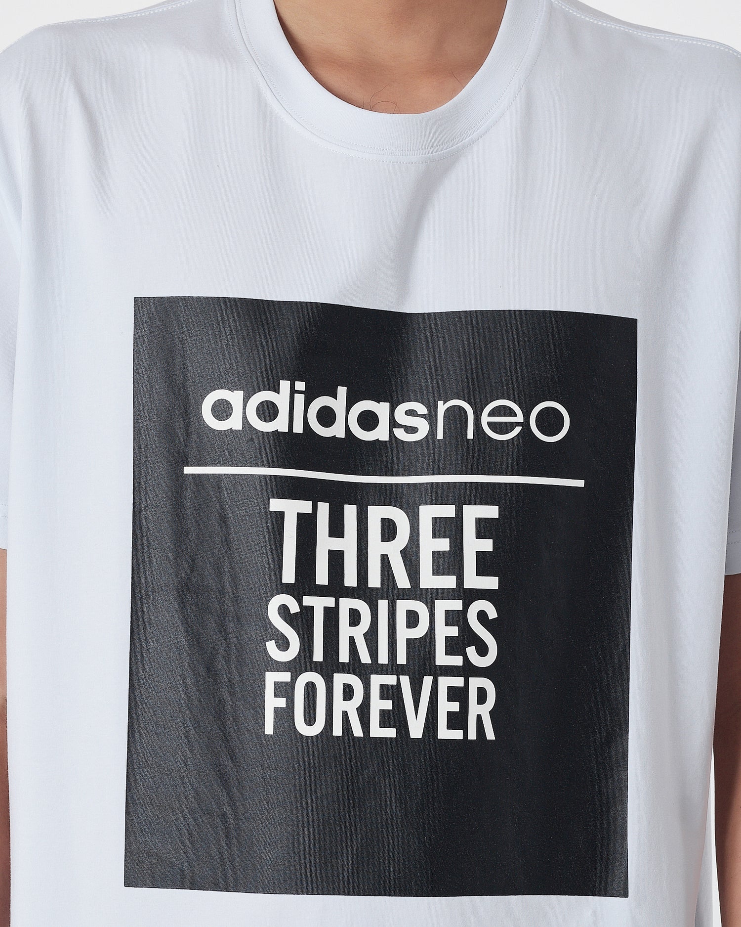 ADI Neo Three Striped Men White T-Shirt 15.90