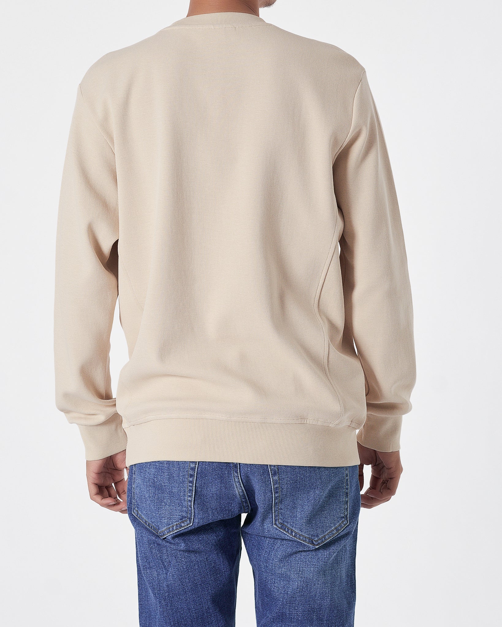 LAC Plain Color Men Cream Sweater 20.90