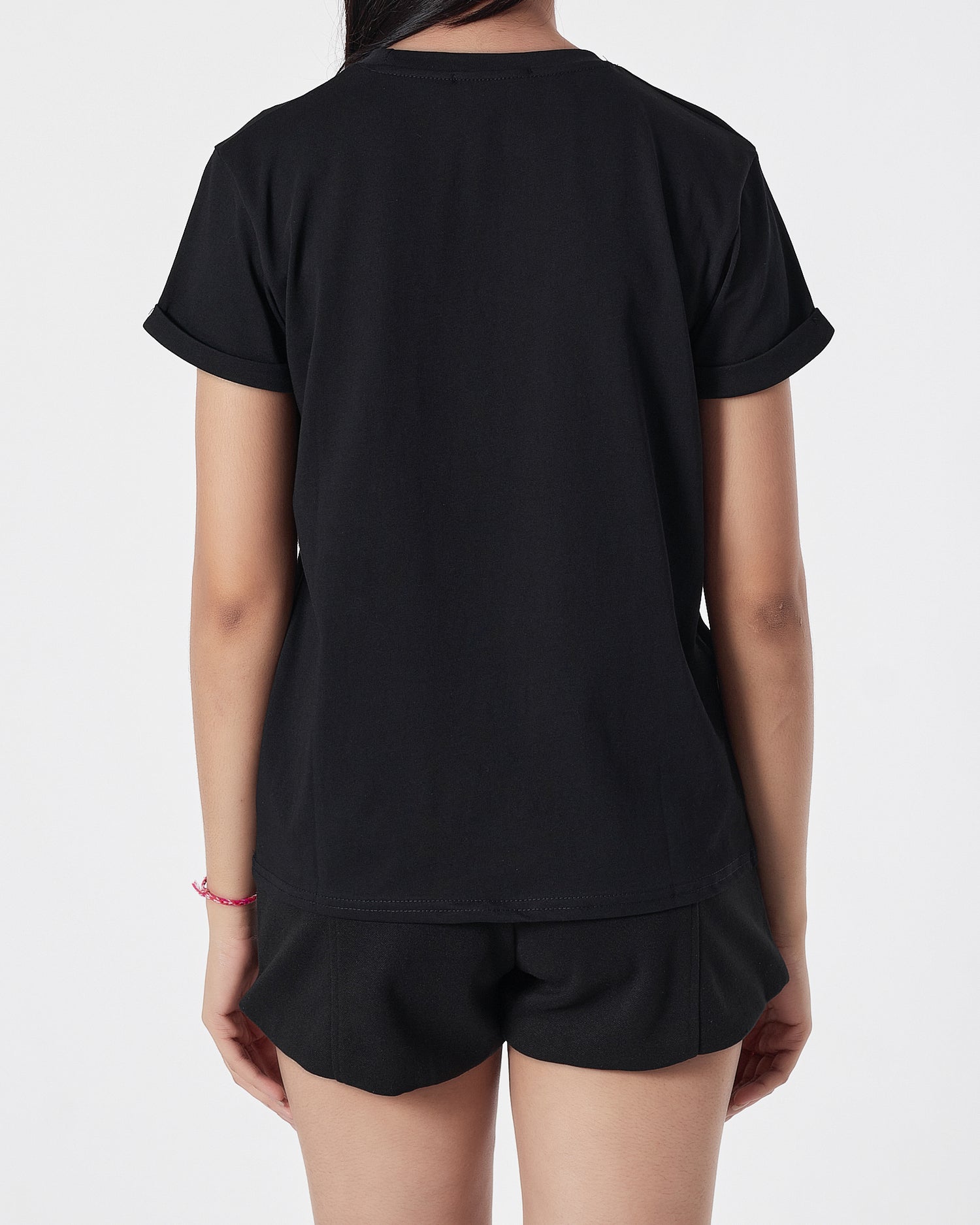 Smilling Lady Black  T-Shirt 12.90