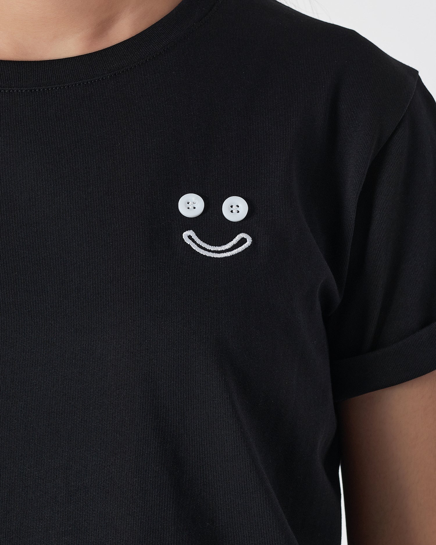 Smilling Lady Black  T-Shirt 12.90